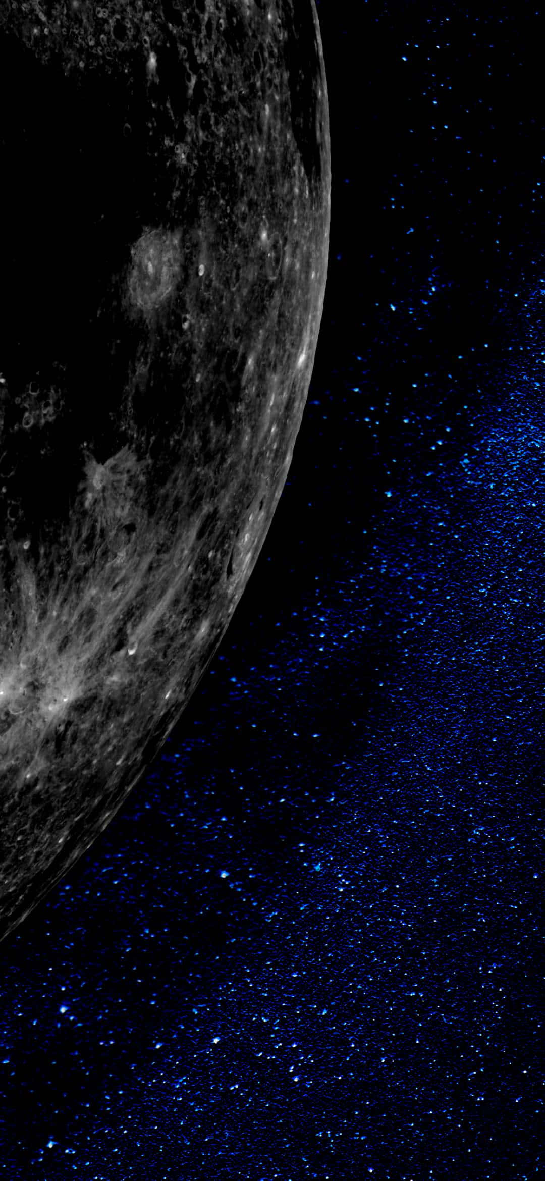 1080x2340 4K Луна Крупный план Цифровое искусство Шпалери