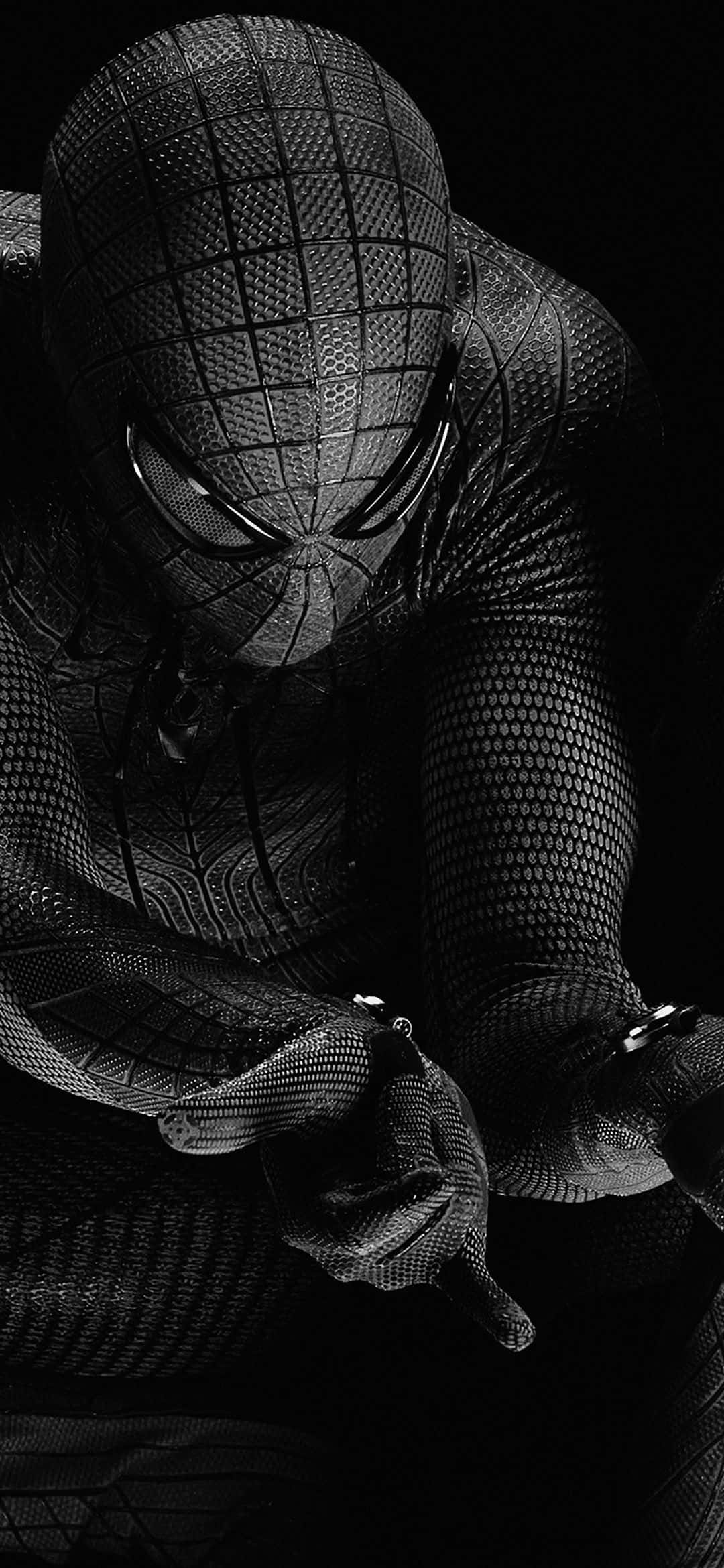 1080x2340 4K The Amazing Spider-Man в черном костюме Шпалери