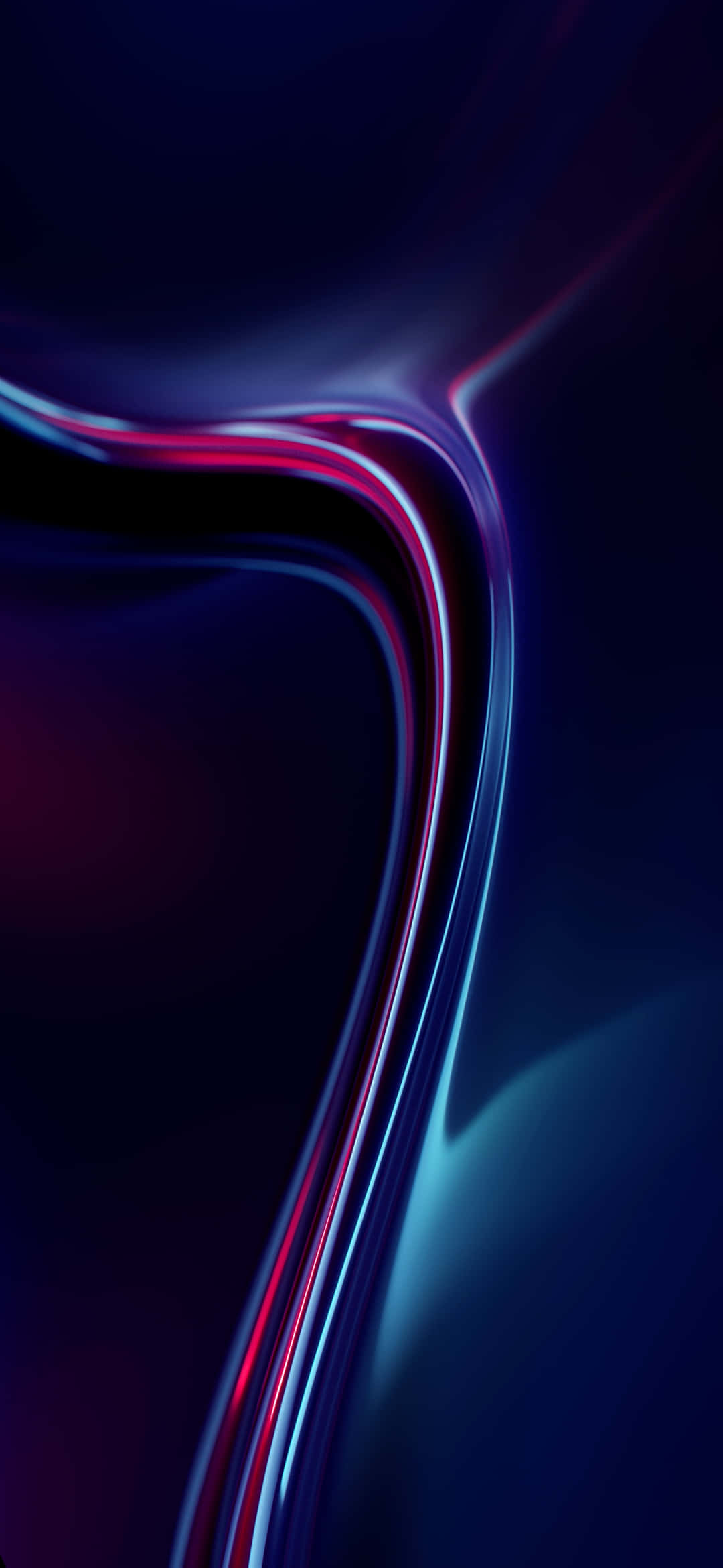 1080x2340 4K неонова абстрактна волна Шпалери