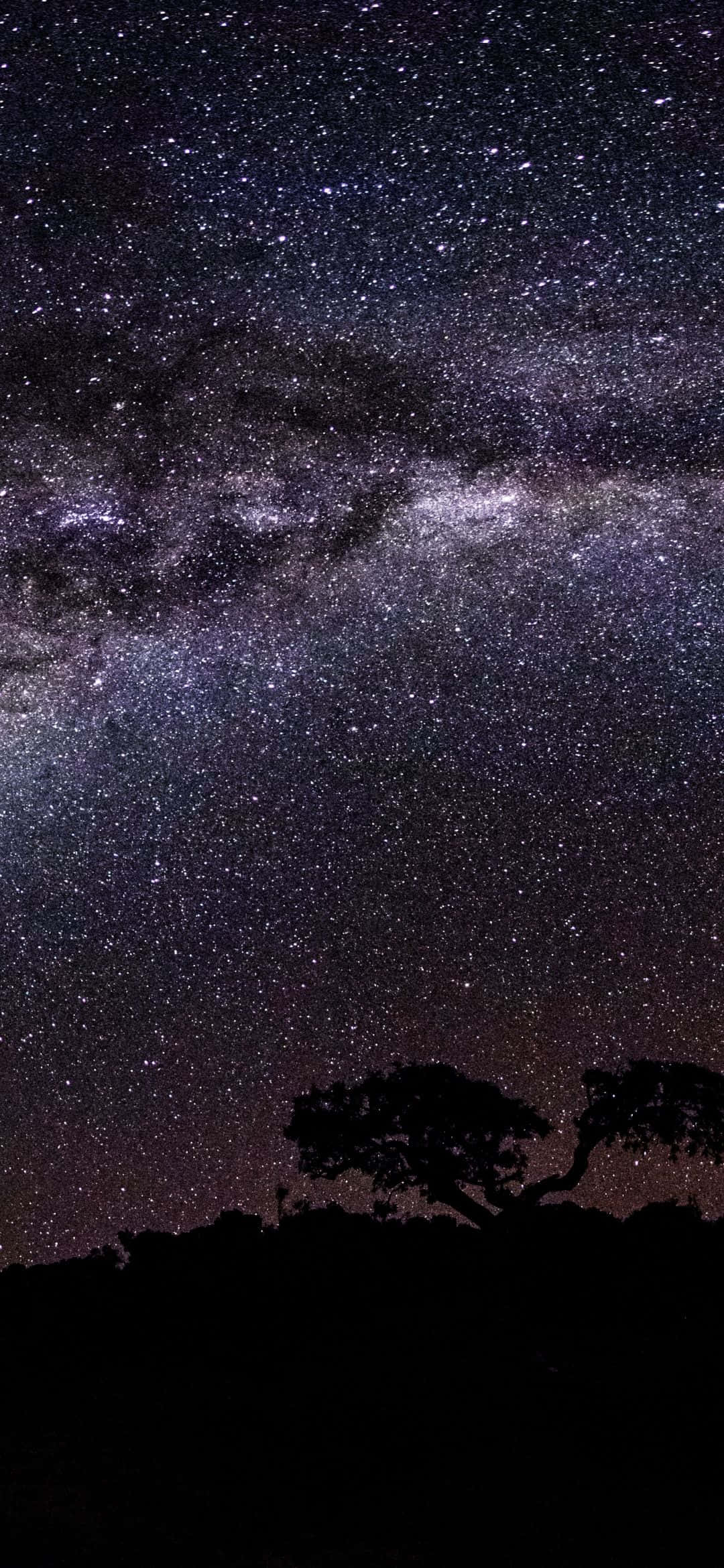 1080x2340 4K Млечный Путь ночное небо Шпалери