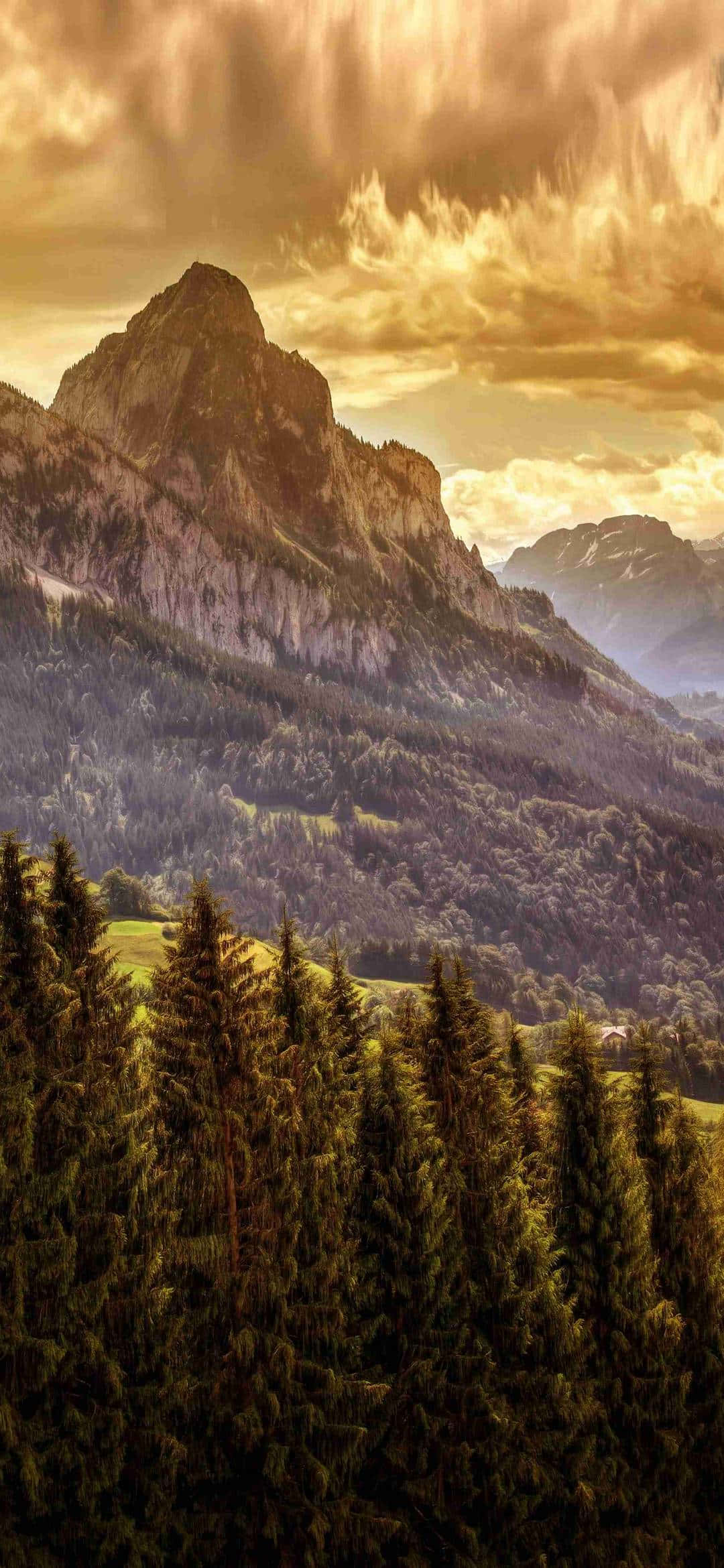 1080x2340 4K Фотография восхода на Гроссер Митен Шпалери