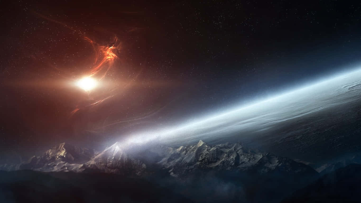 1366x768 HD Супервибух для робочого столу Шпалери