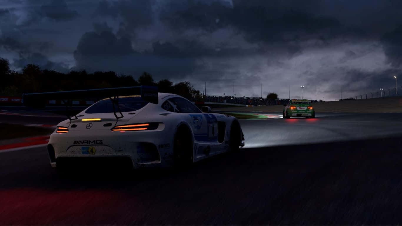1366x768 Project Cars 2 Ночні перегони Фон Шпалери