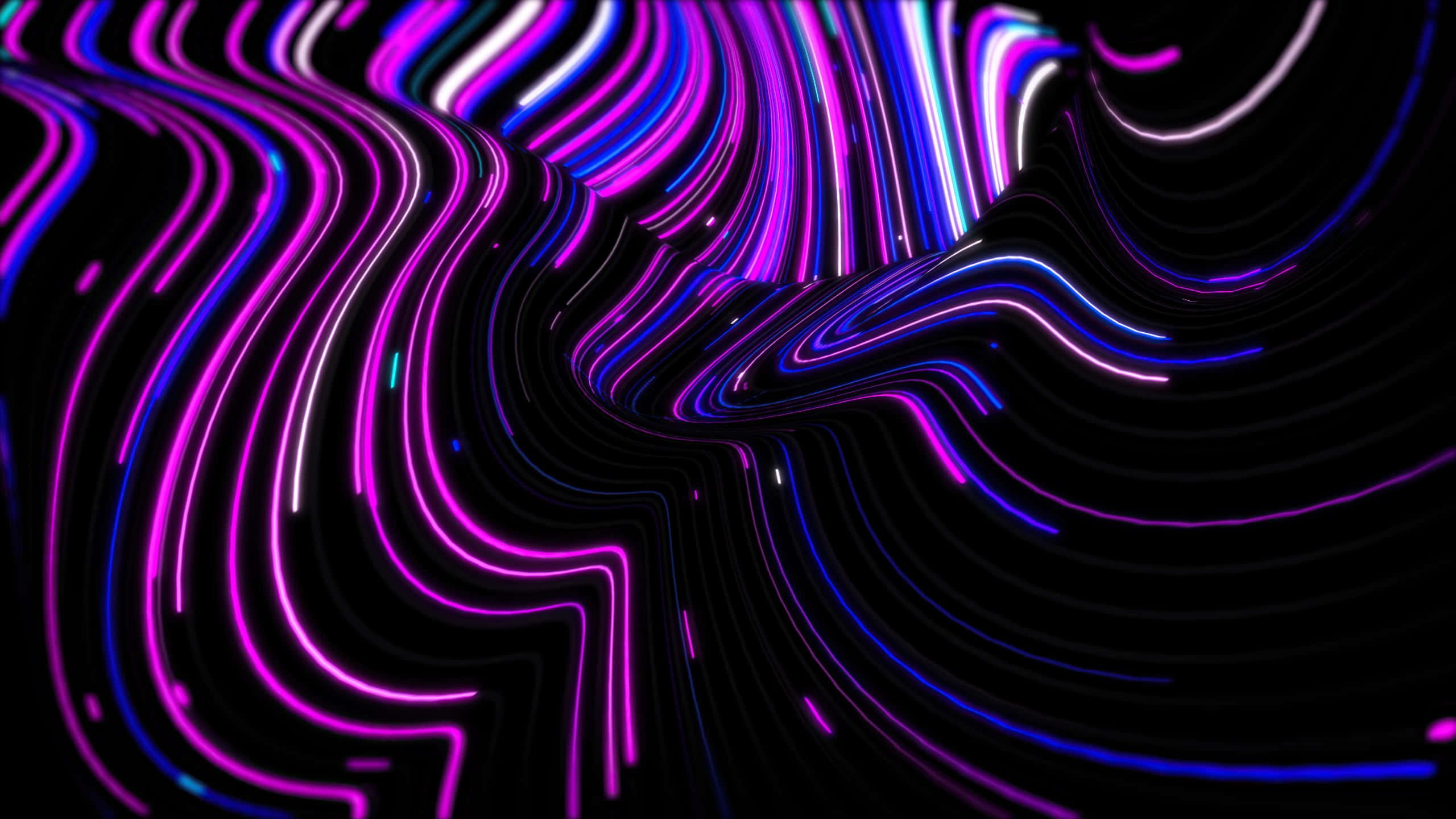 Неонові фіолетові абстрактні лінії 1440p AMOLED фон Шпалери