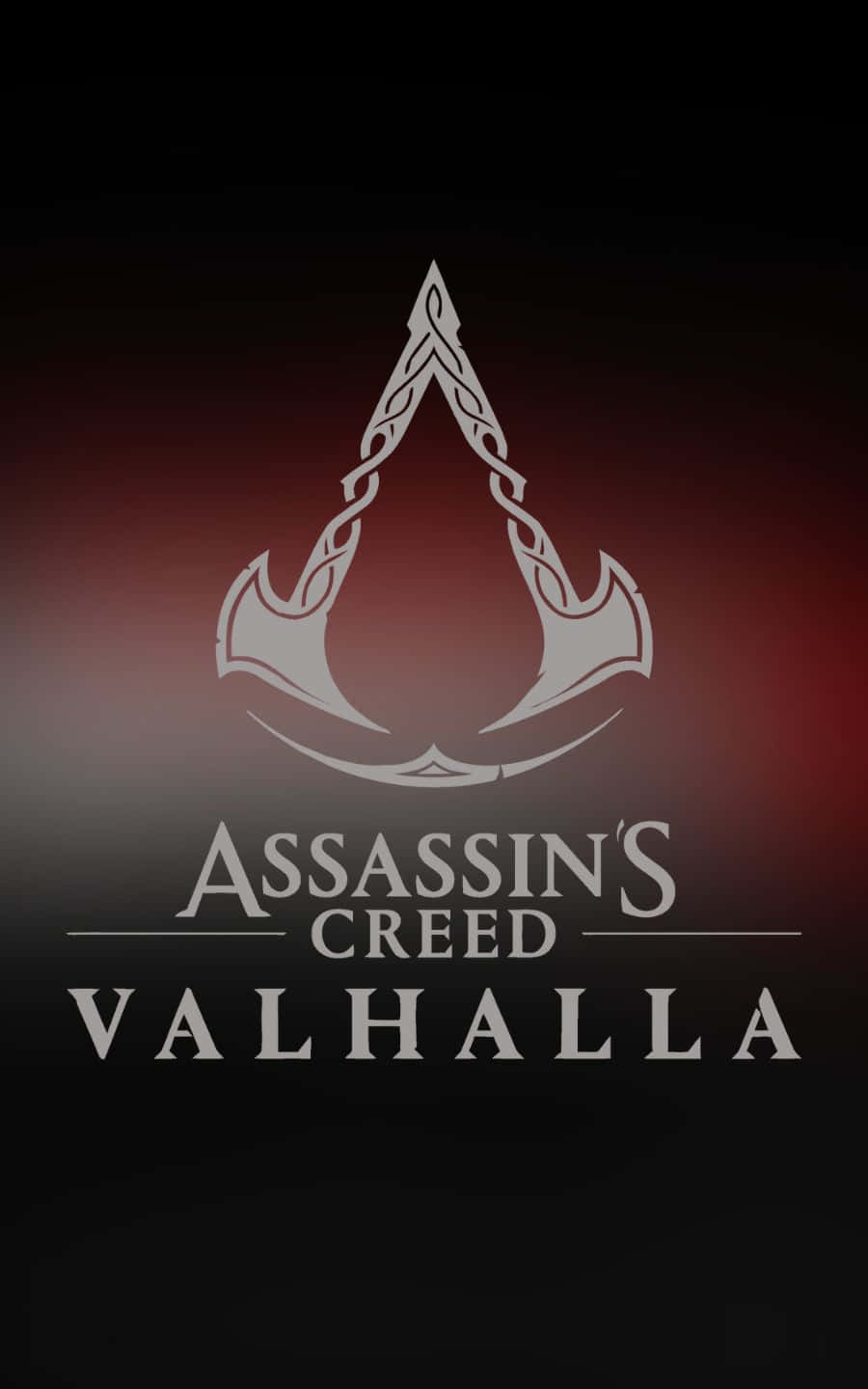 Червоний і чёрный 1440p Assassin's Creed Valhalla фон Шпалери