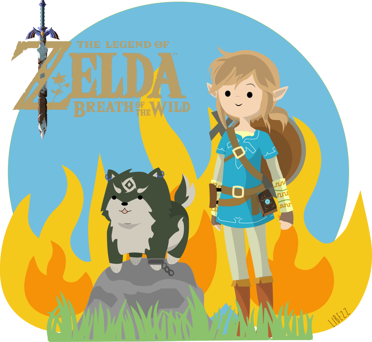 Залишилося лише 19 днів до Legend of Zelda - BotW Лінк з Вовком Лінком, HD PNG завантаження Шпалери