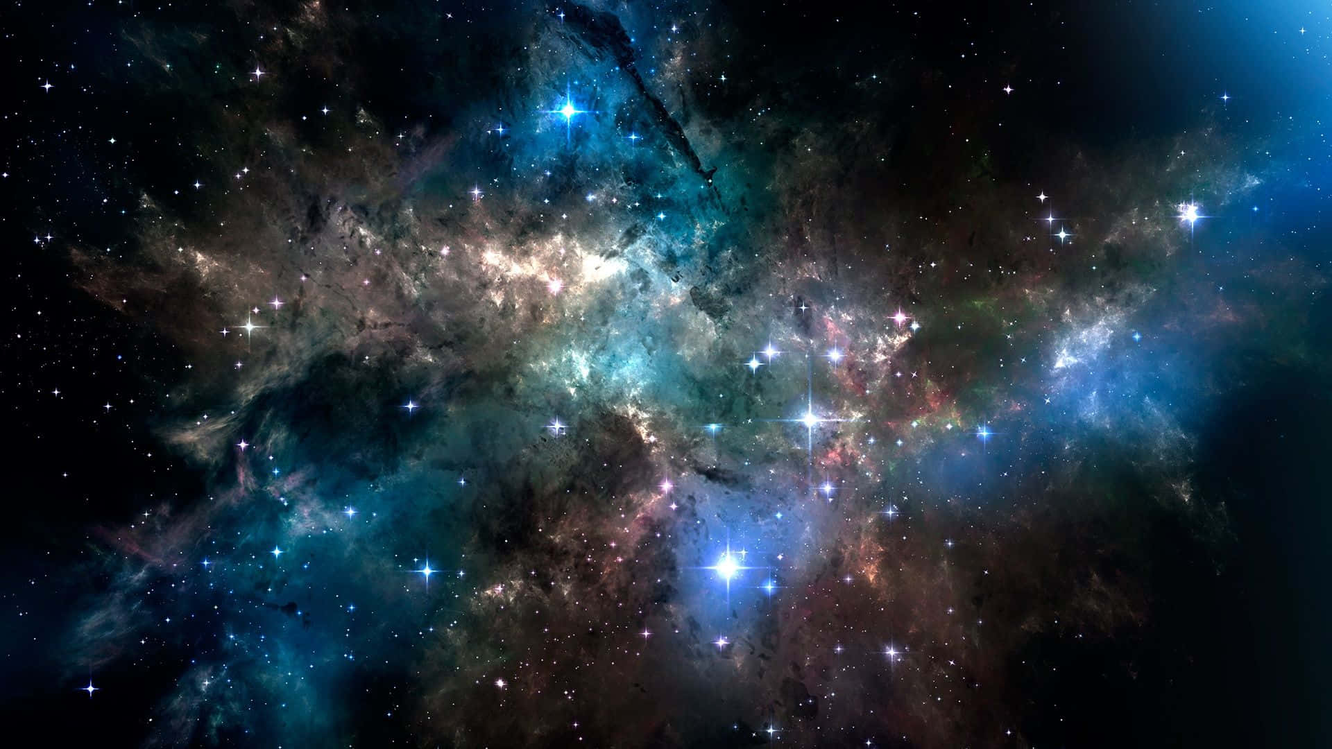 Туманність та сяючі зірки 1920 X 1080 Шпалери