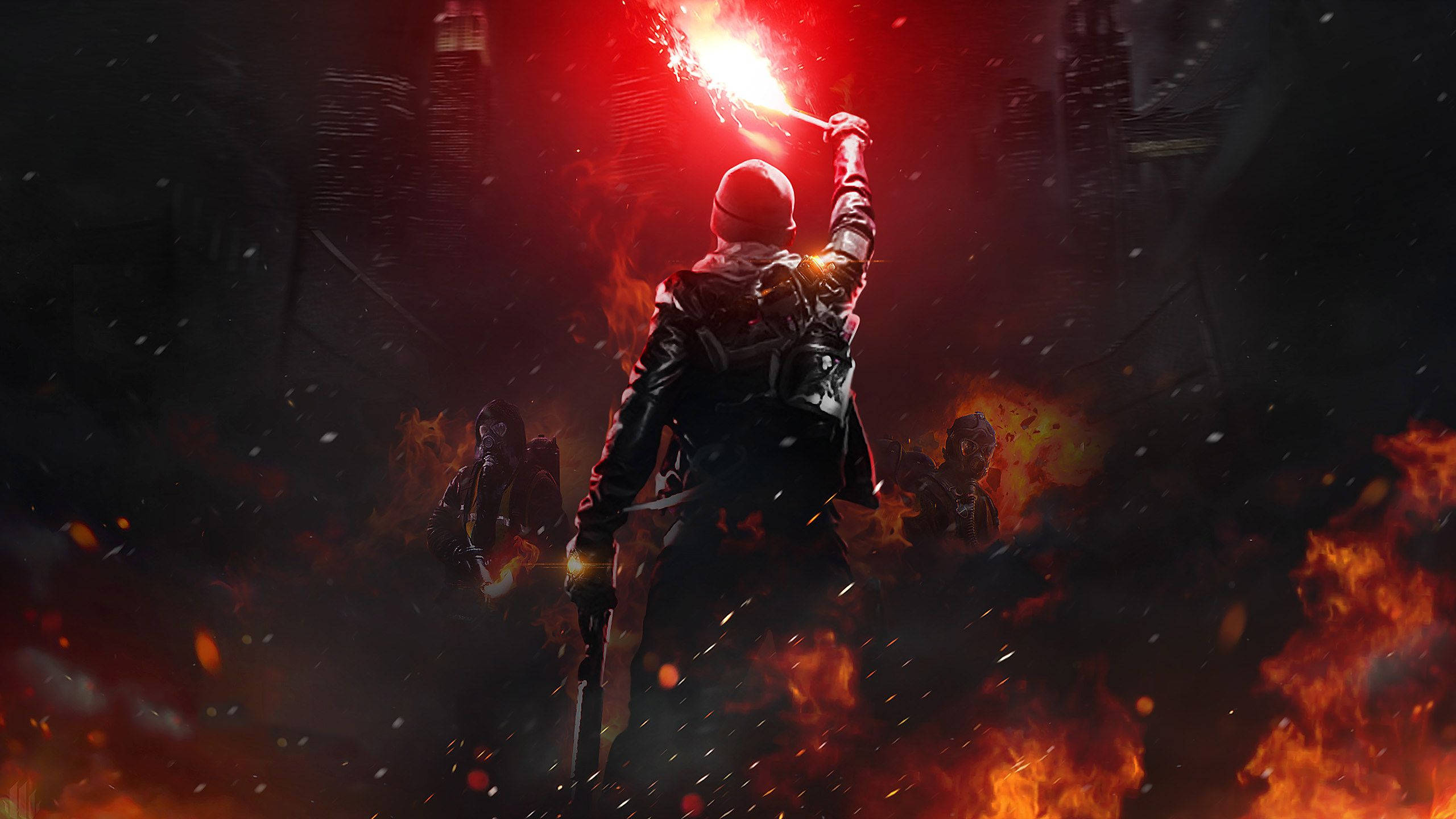 1920 X 1080 гравець зі смолоскипом Шпалери