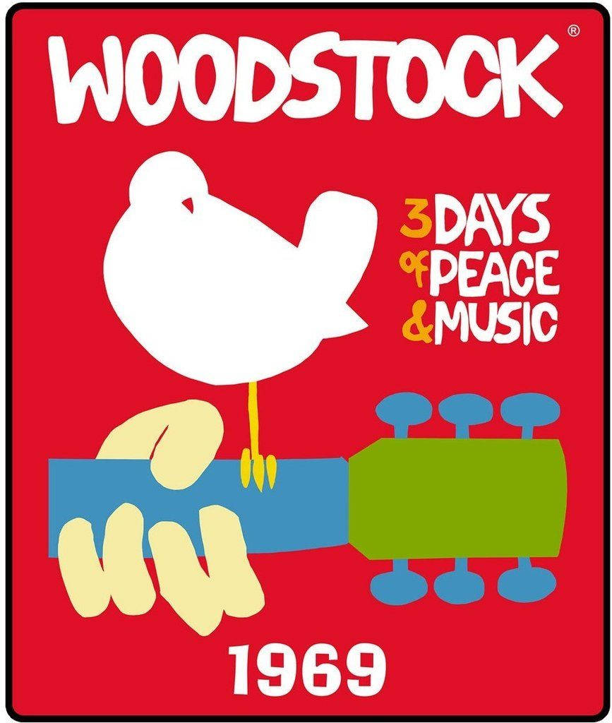Вудсток 1969 классический логотип Шпалери