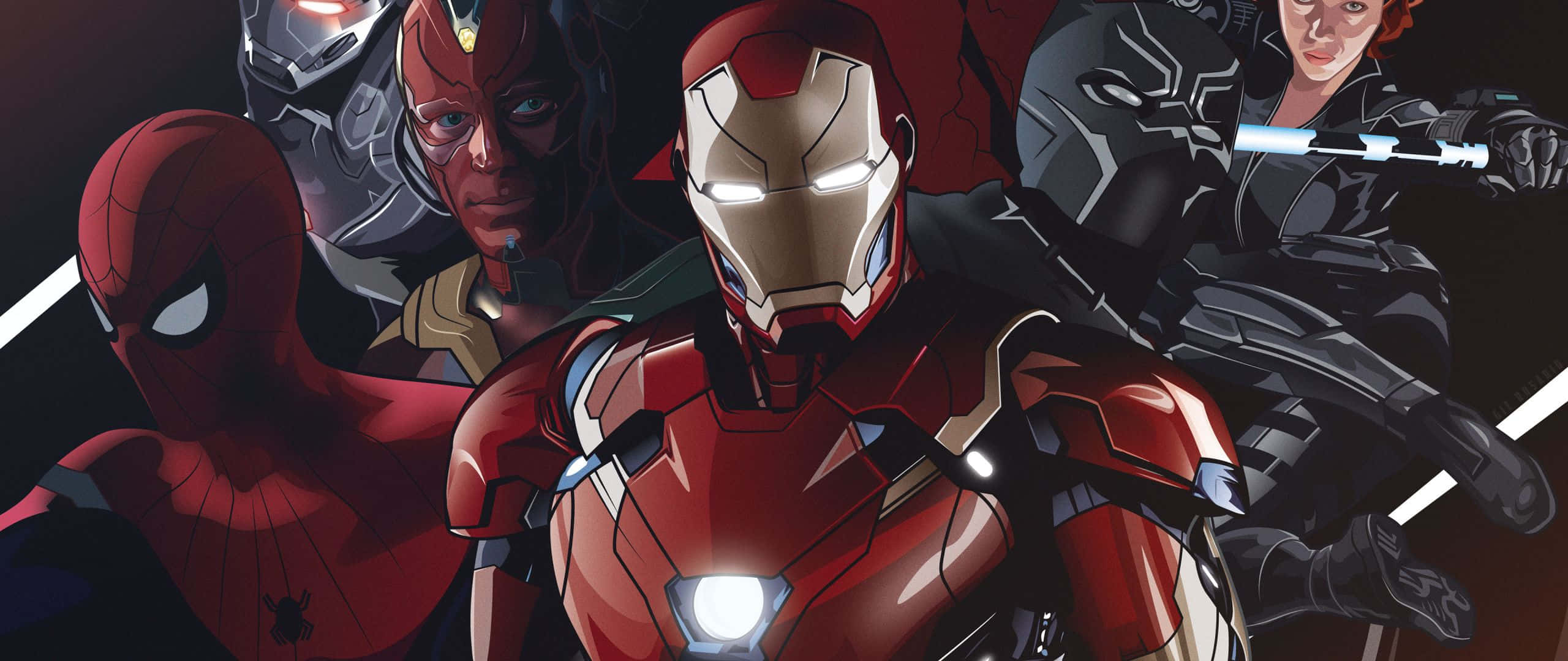 2560 X 1080 Marvel Анімація Шпалери