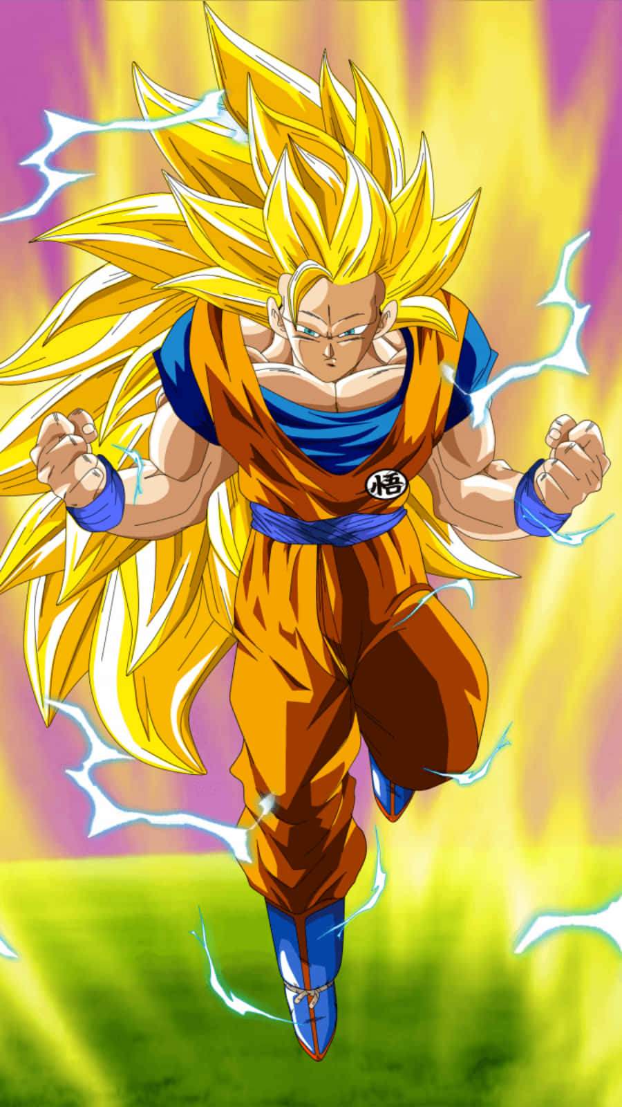 Гоку Супер Саян 3 Dragon Ball Super iPhone Шпалери