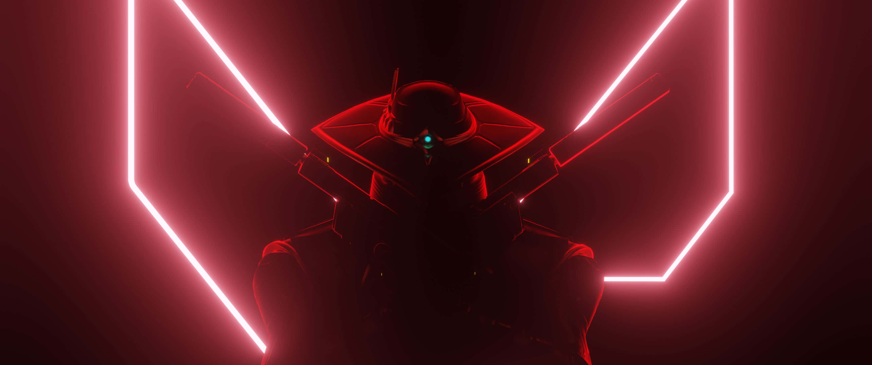 3440x1440p Valorant Cypher на червоному фоні Шпалери