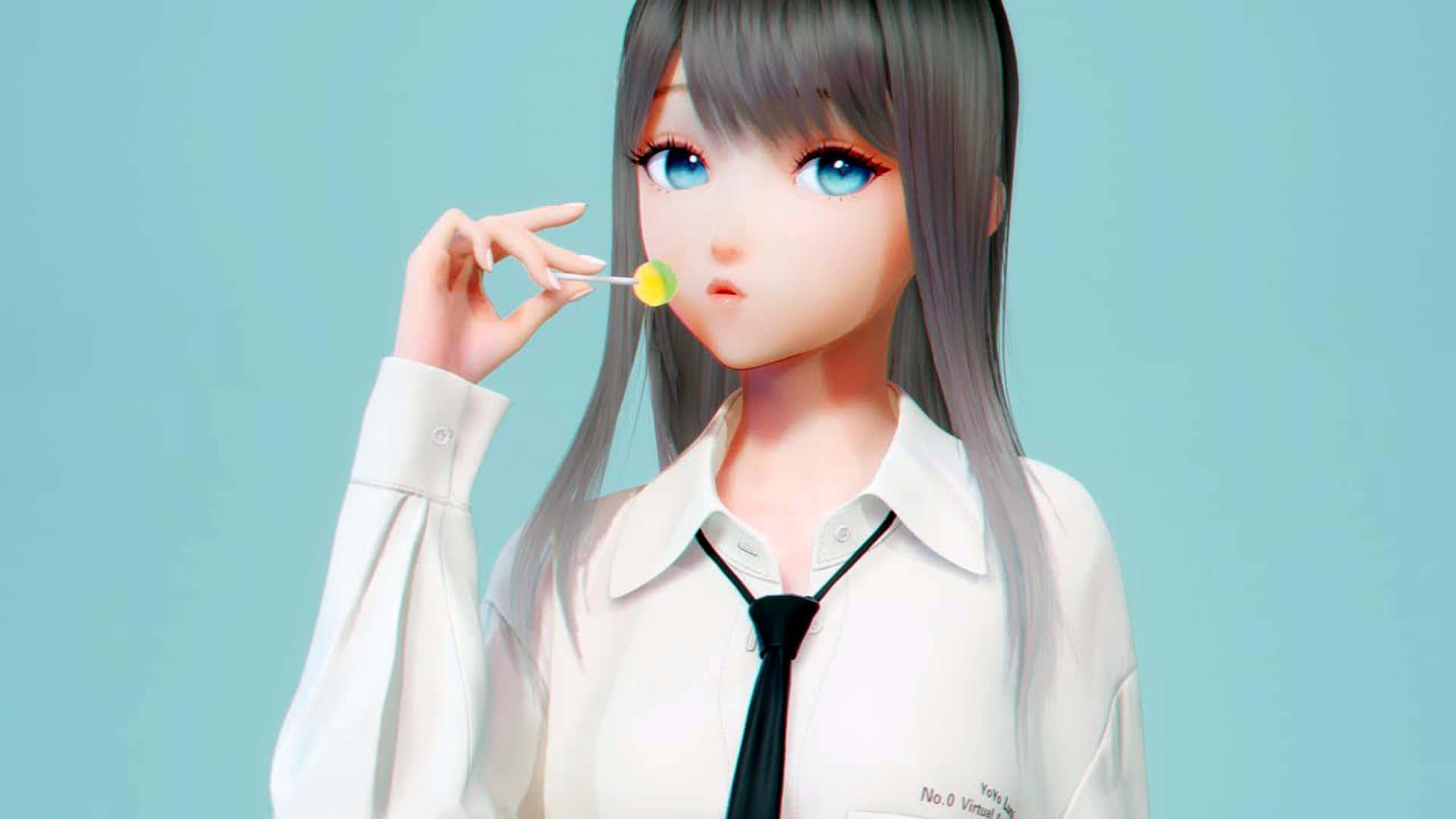 Шкільна дівчинка 3d аніме Шпалери