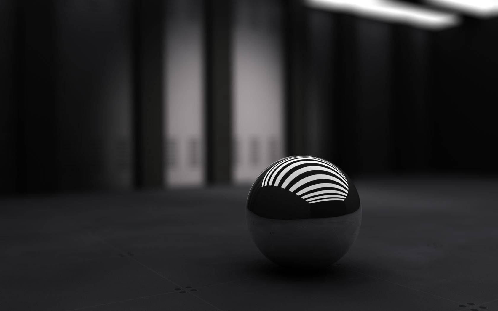 Ця 3D чорно-біла сфера виглядає як 3D-зображення ловця снів. Шпалери