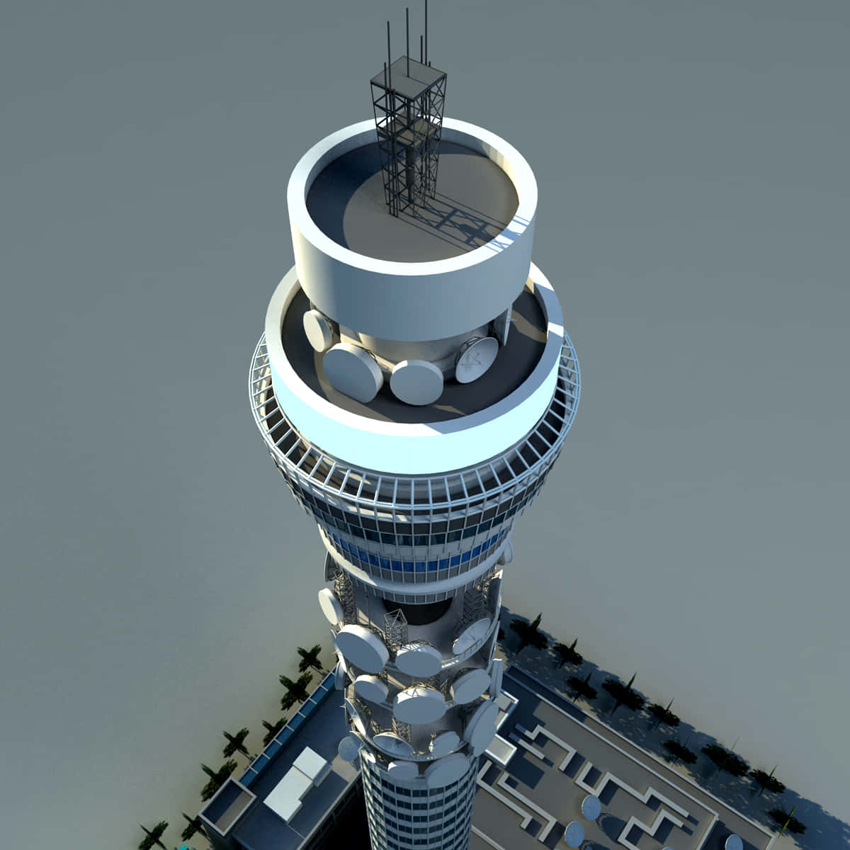 3D модель вежі BT Шпалери