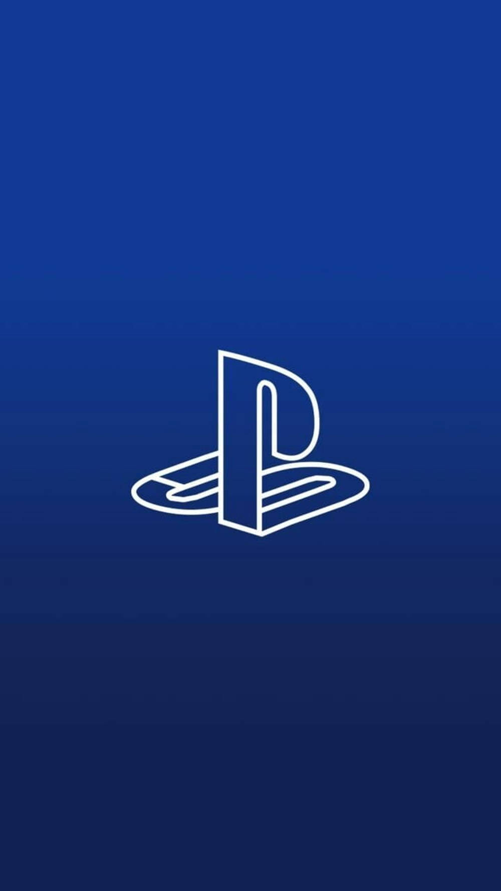 3D синій логотип PS4 Шпалери