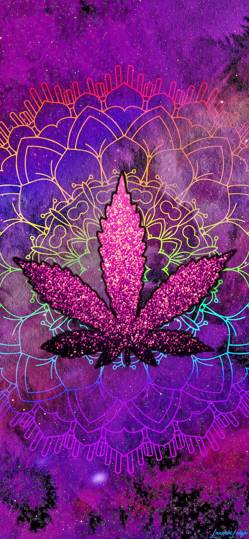 420 Фіолетовий Глітер Від Шпалери