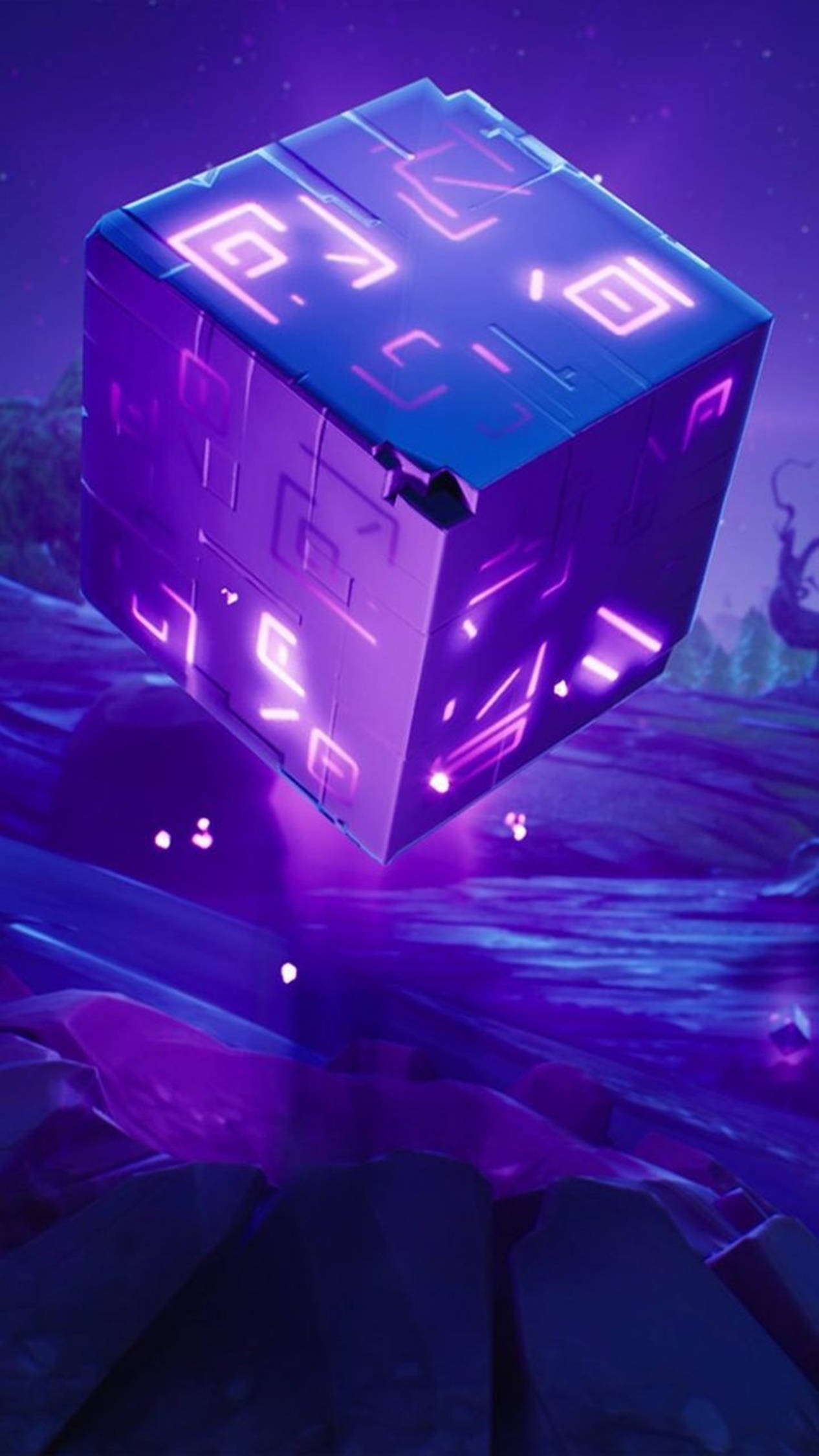 4K Android Fortnite Фіолетовий Камінь Тіні Шпалери