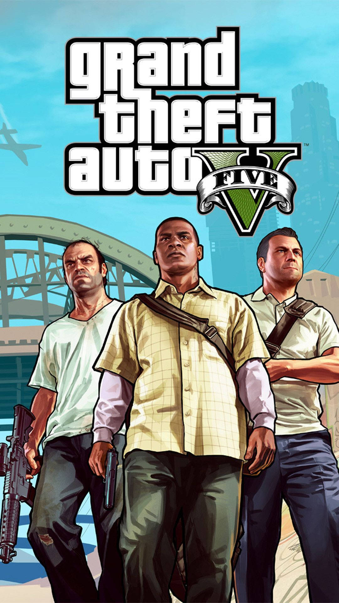 4K GTA 5 Тревор Франклін Майкл Шпалери для телефону Шпалери