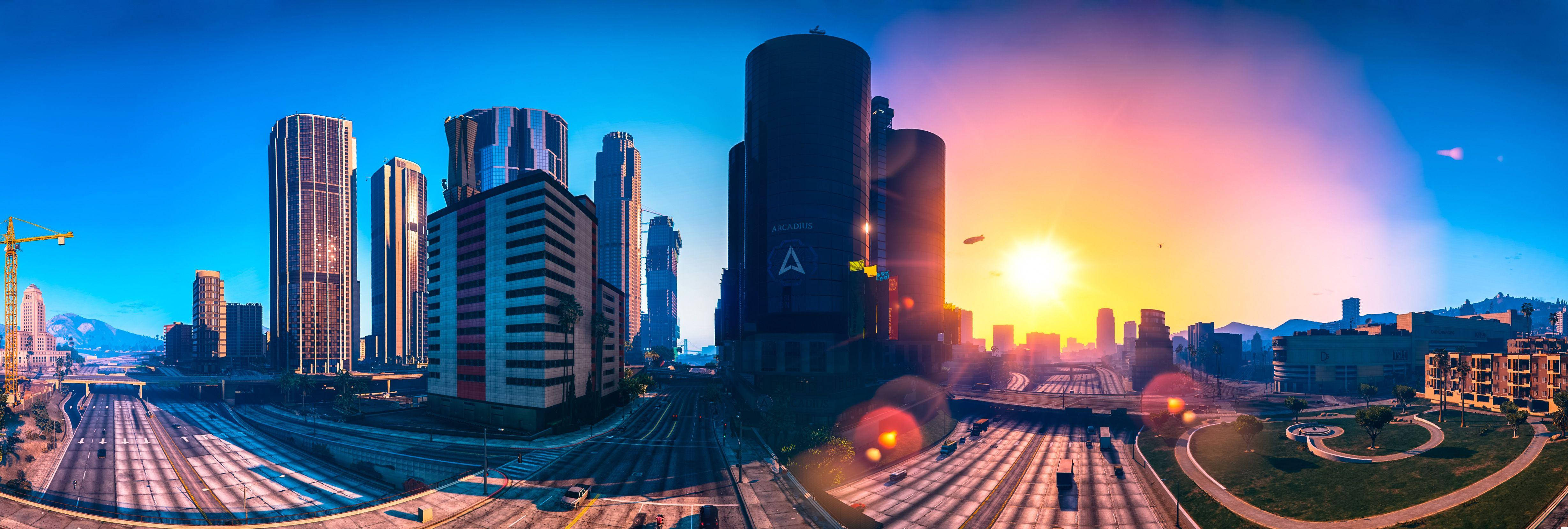 4K GTA 5 Лос-Сантос Будівлі Шпалери