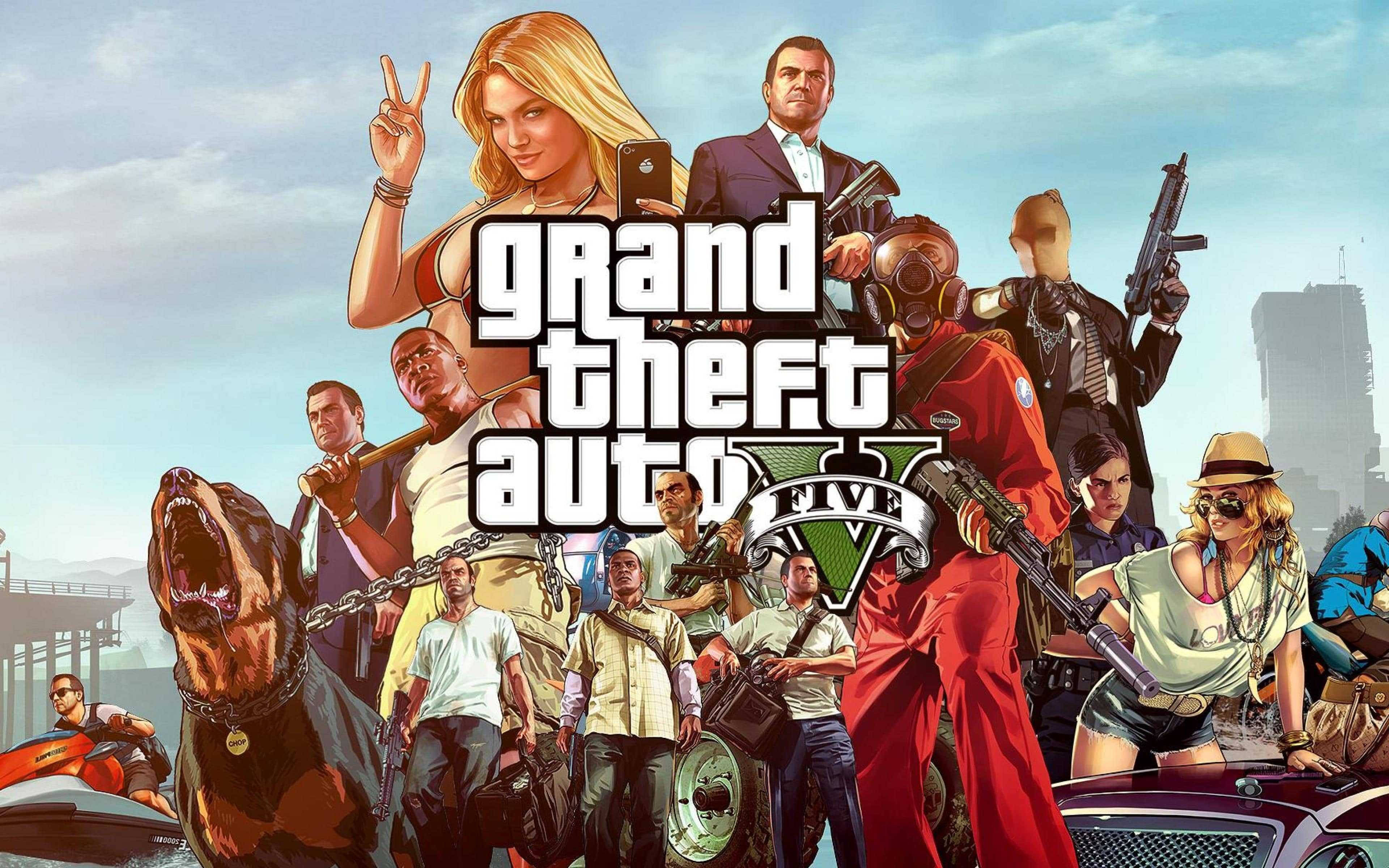 4K GTA 5 Каст Ансамбль Шпалери
