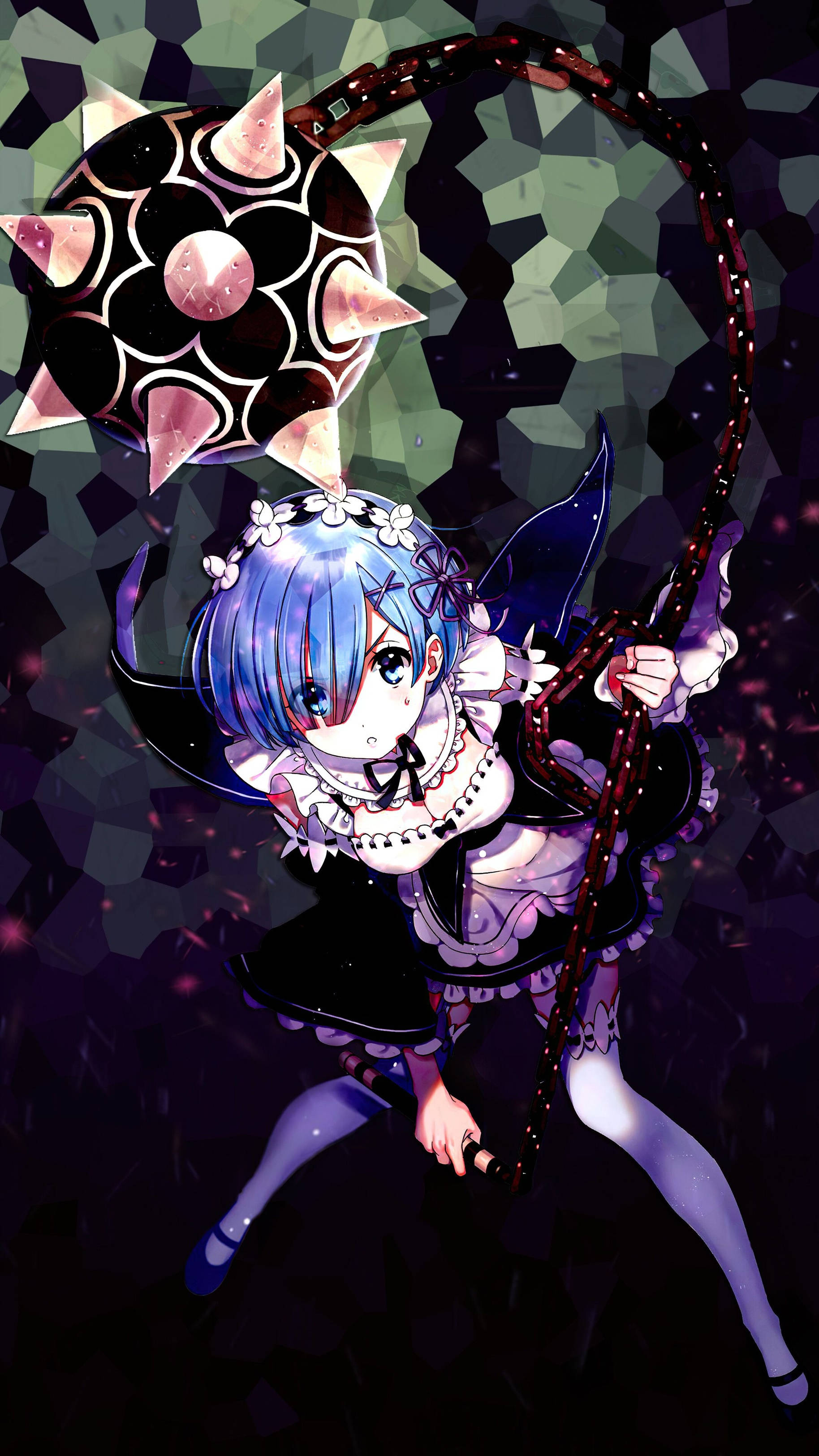 4K Аніме iPhone Re:Zero Рем Шпалери