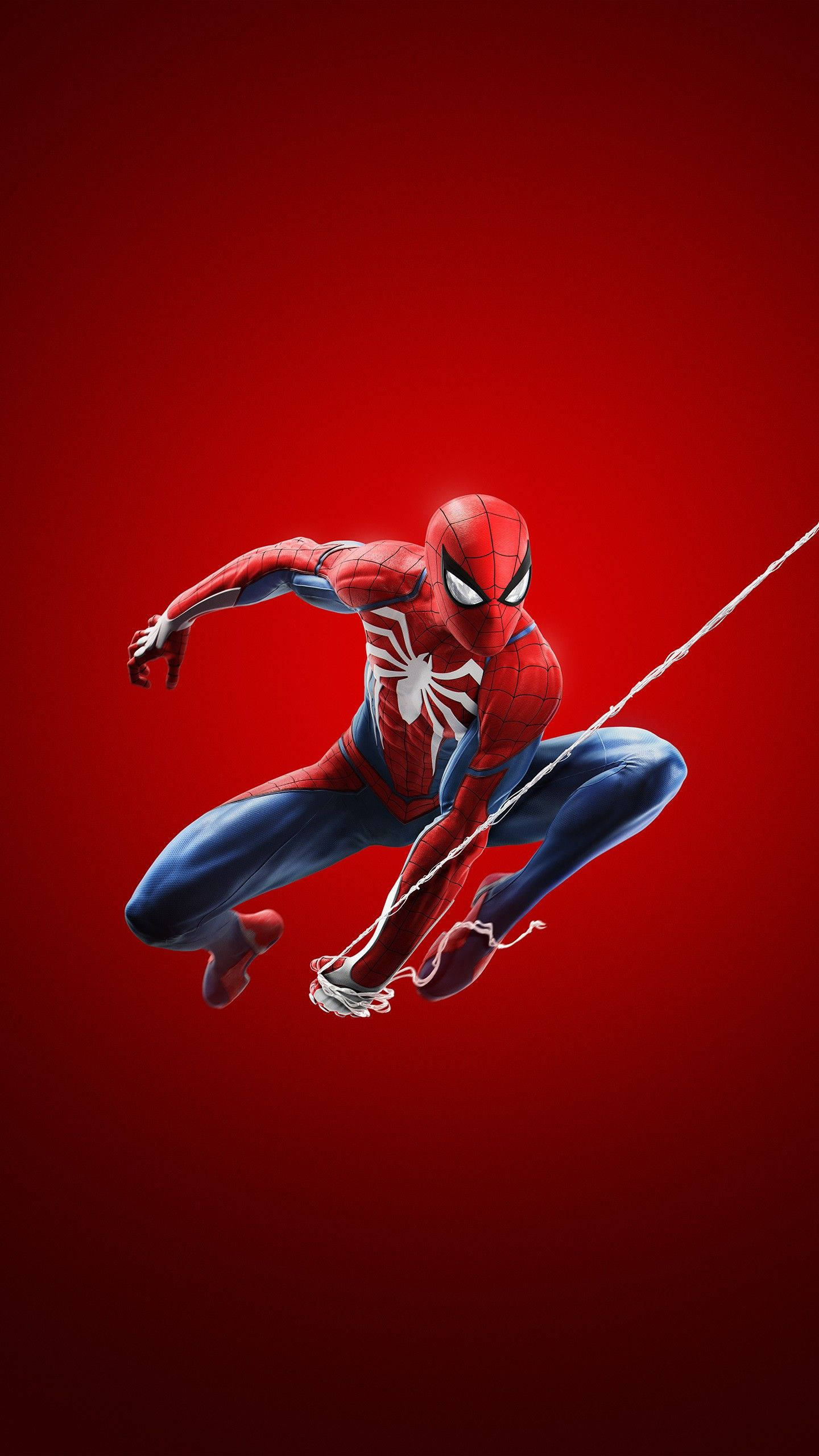 Червоний Людина-павук на павутині 4K Marvel iPhone Шпалери