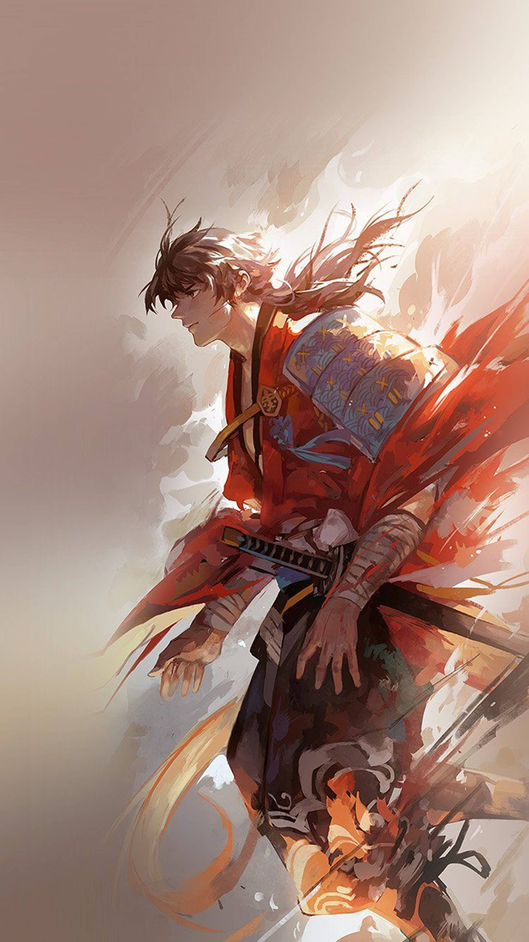 4K Аніме iPhone Touken Ranbu Yoshiyuki — Аніме гіф Шпалери