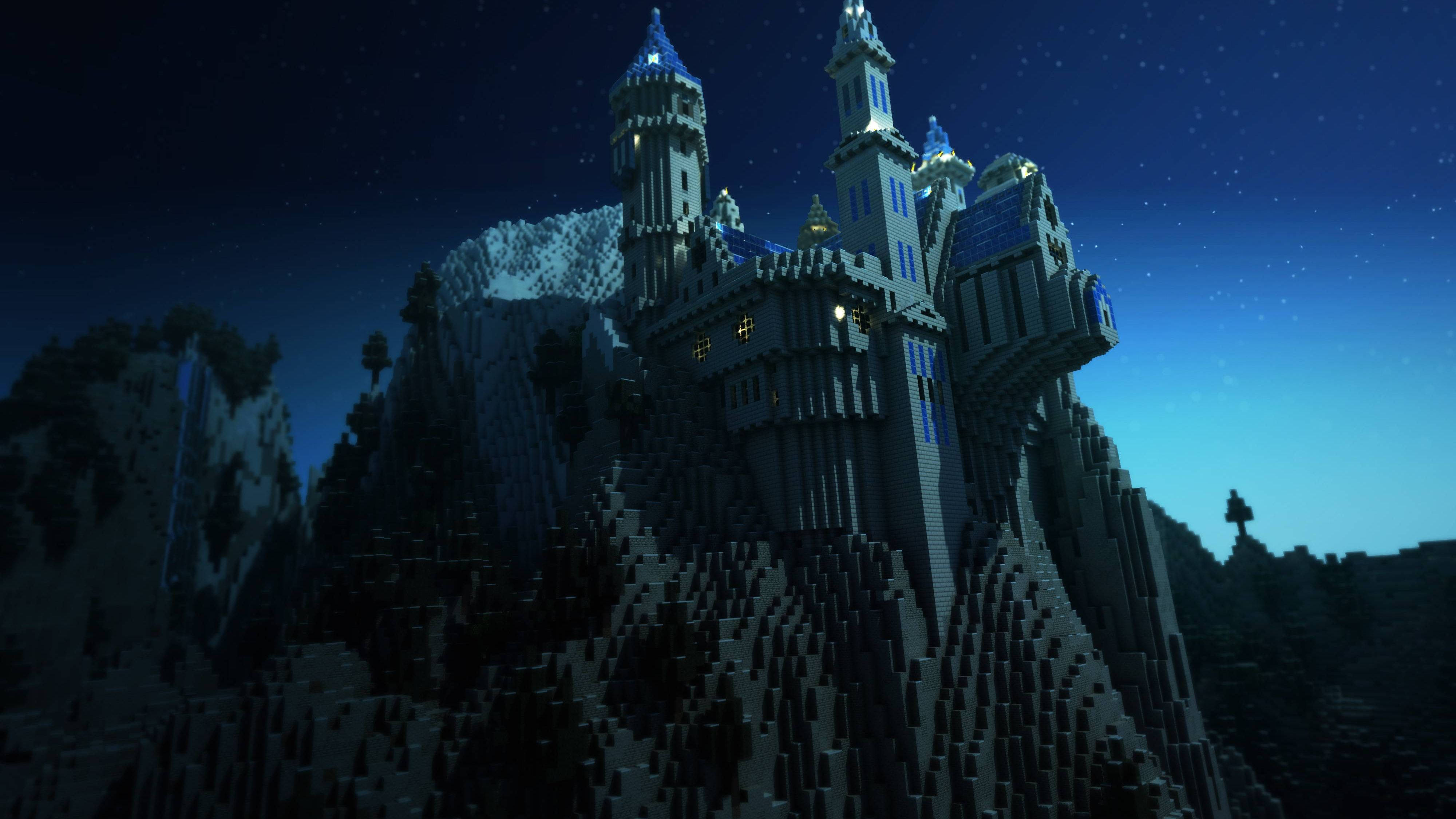 4K ігровий телефон Замок Minecraft Шпалери