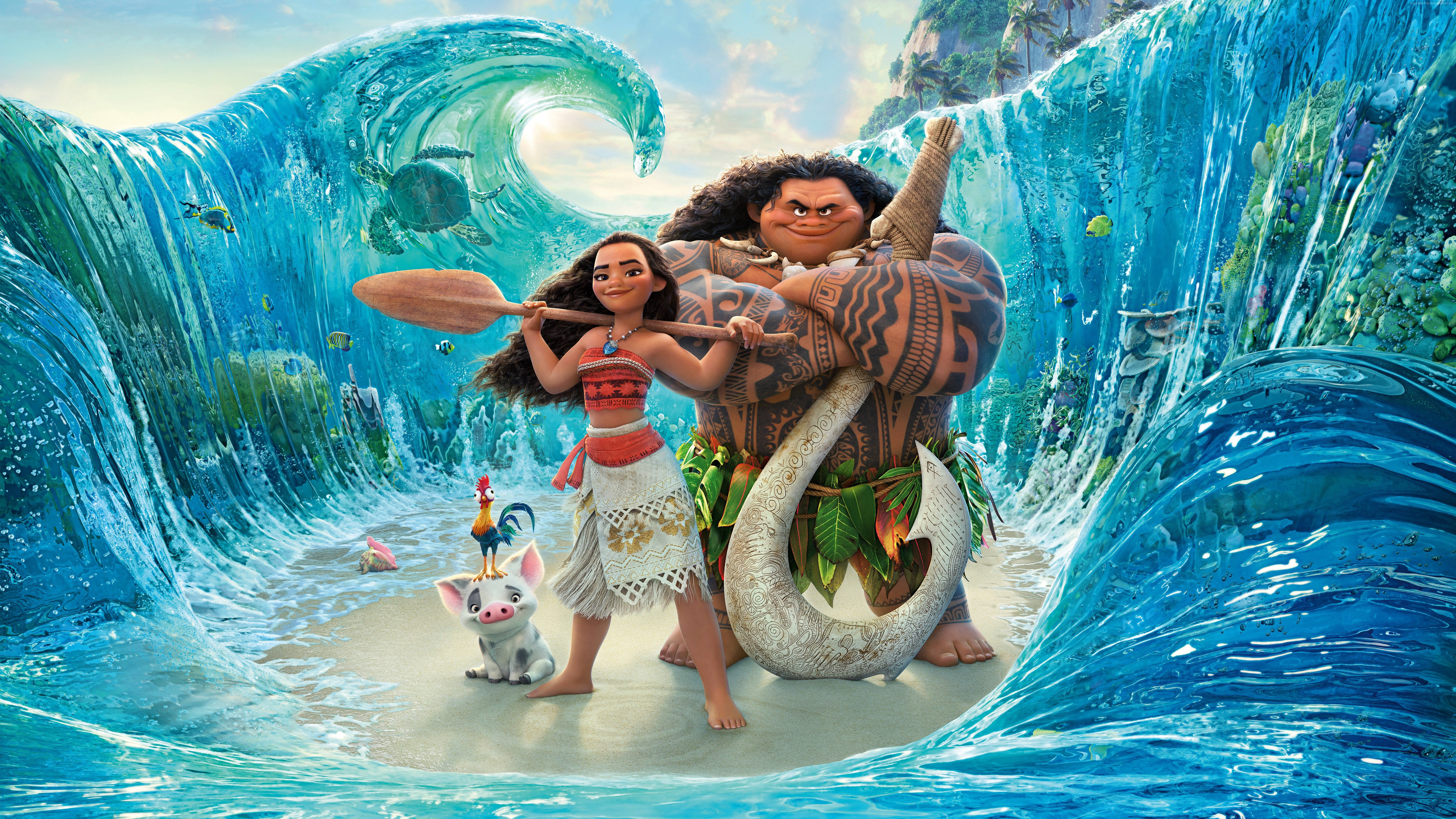 8K 7680x4320 Ultra HD Роздільна здатность Рабочий стол Moana Шпалери