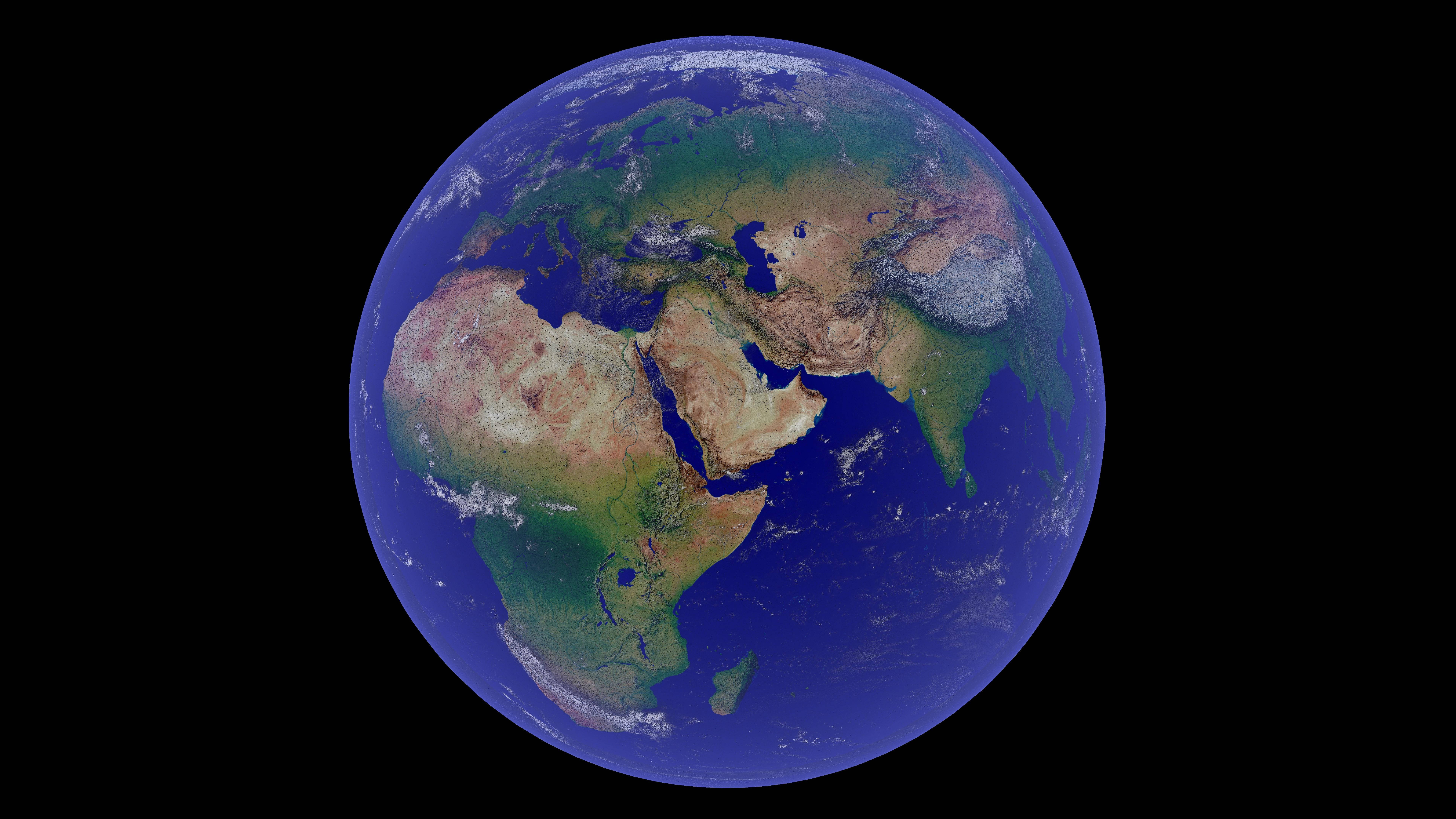 8K 7680x4320 Ultra HD Роздільна здатность Рабочий стол Earth Шпалери