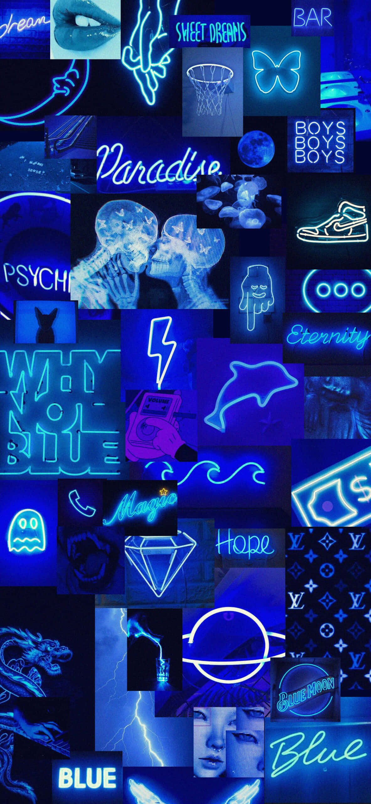 Насладитесь успокаивающим эффектом мирного синего в Aesthetic Blue Шпалери