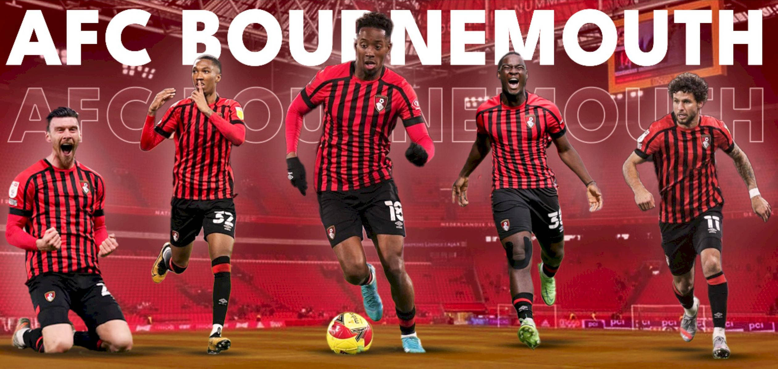 Пять футболистов AFC Bournemouth Шпалери