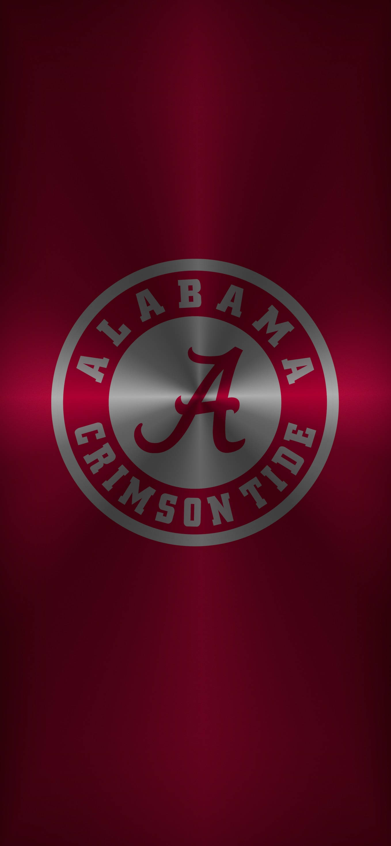 Металлический логотип Alabama Crimson Tide Шпалери