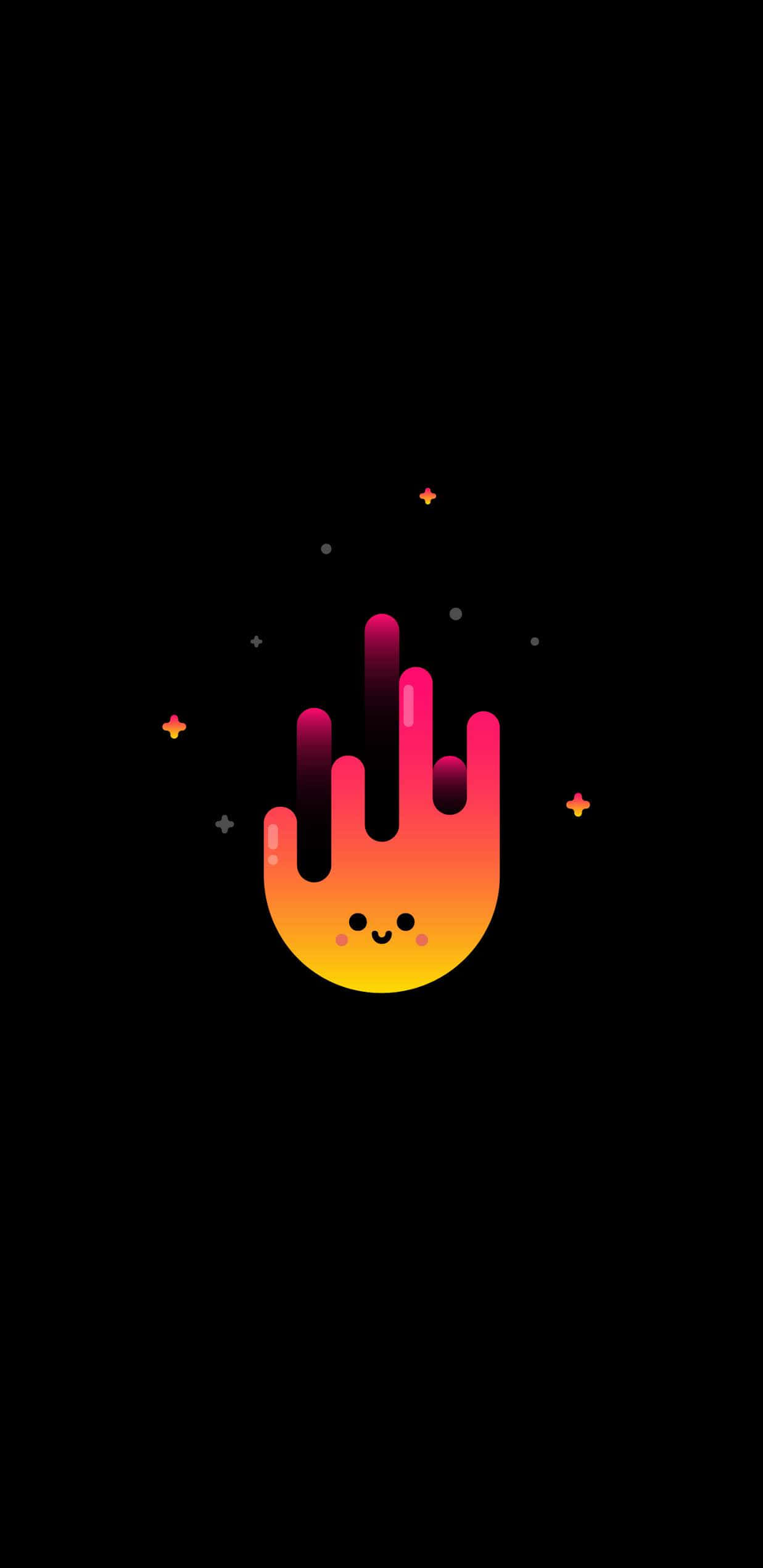 AMOLED фон миле вогняне обличчя Шпалери