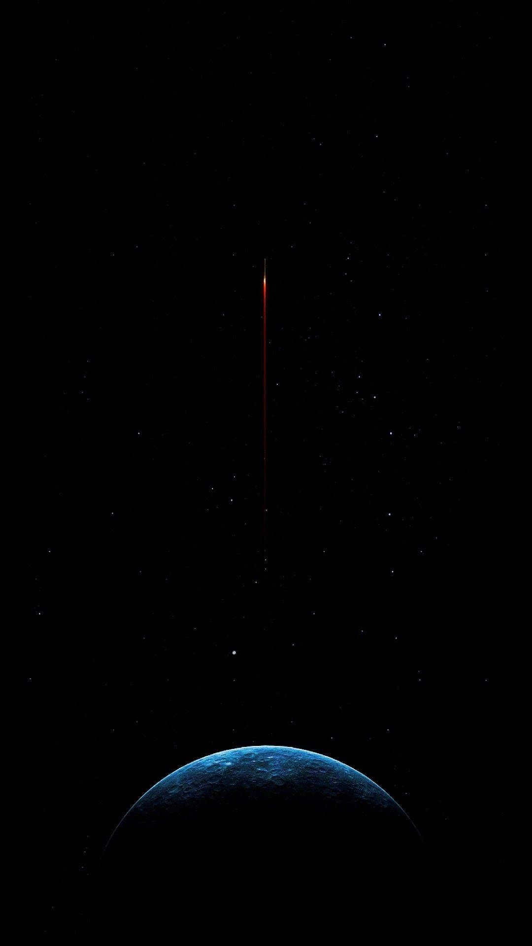 Невероятная поверхность Місяца в AMOLED Шпалери