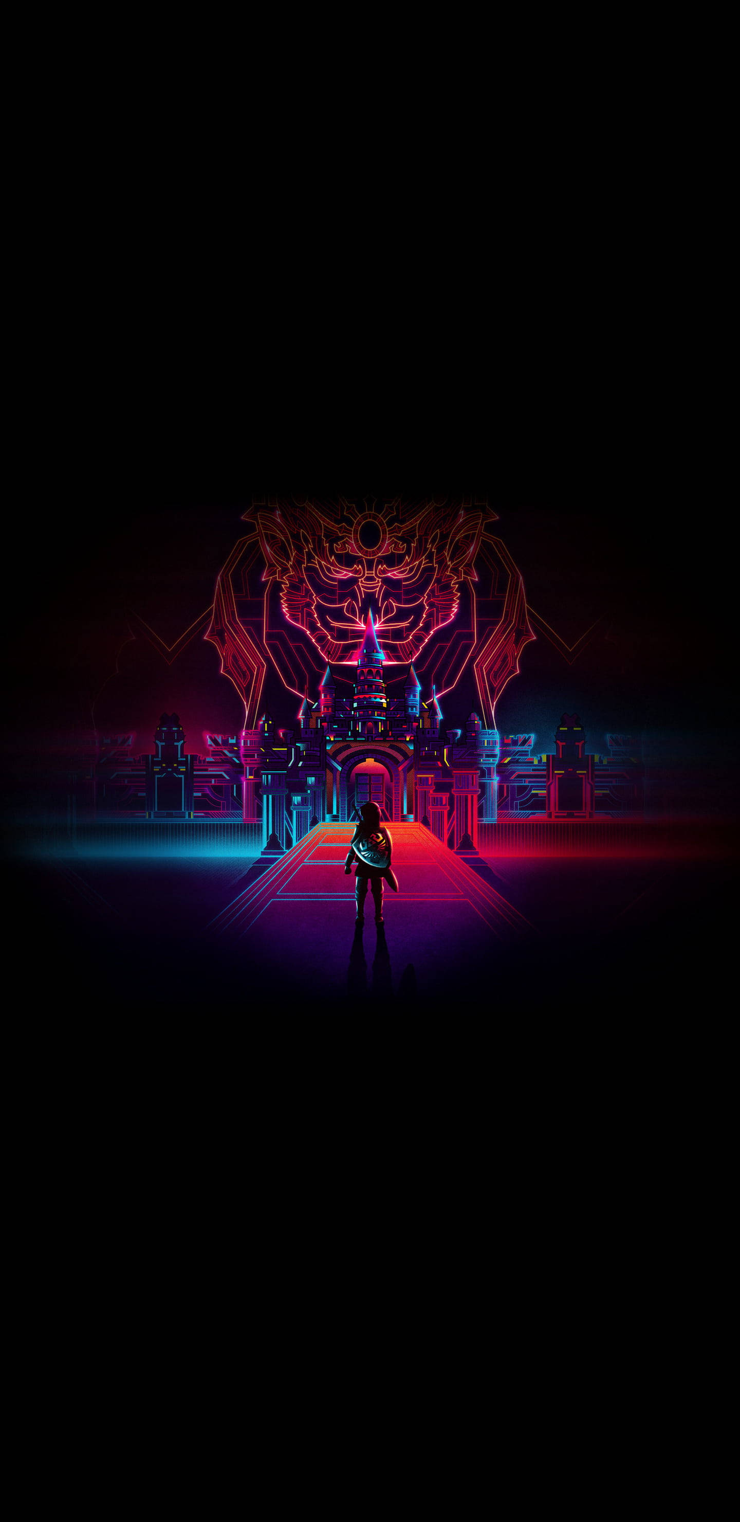 Чорне AMOLED Червоне Місто Шпалери