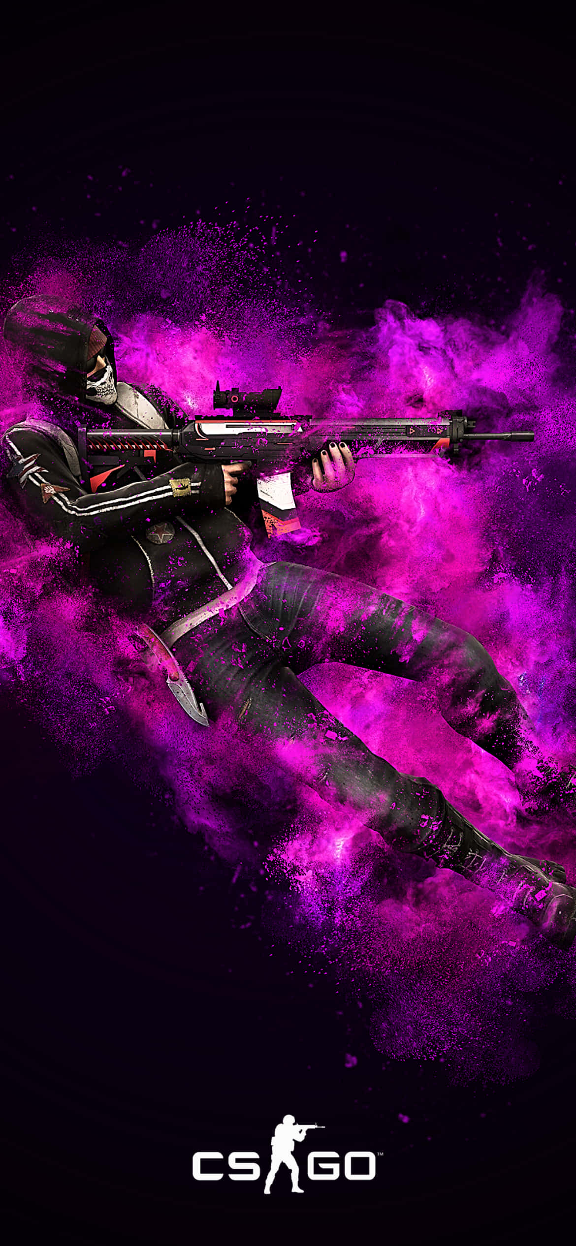 Android Counter-strike Global Offensive Террорист с фиолетовой аурой Шпалери