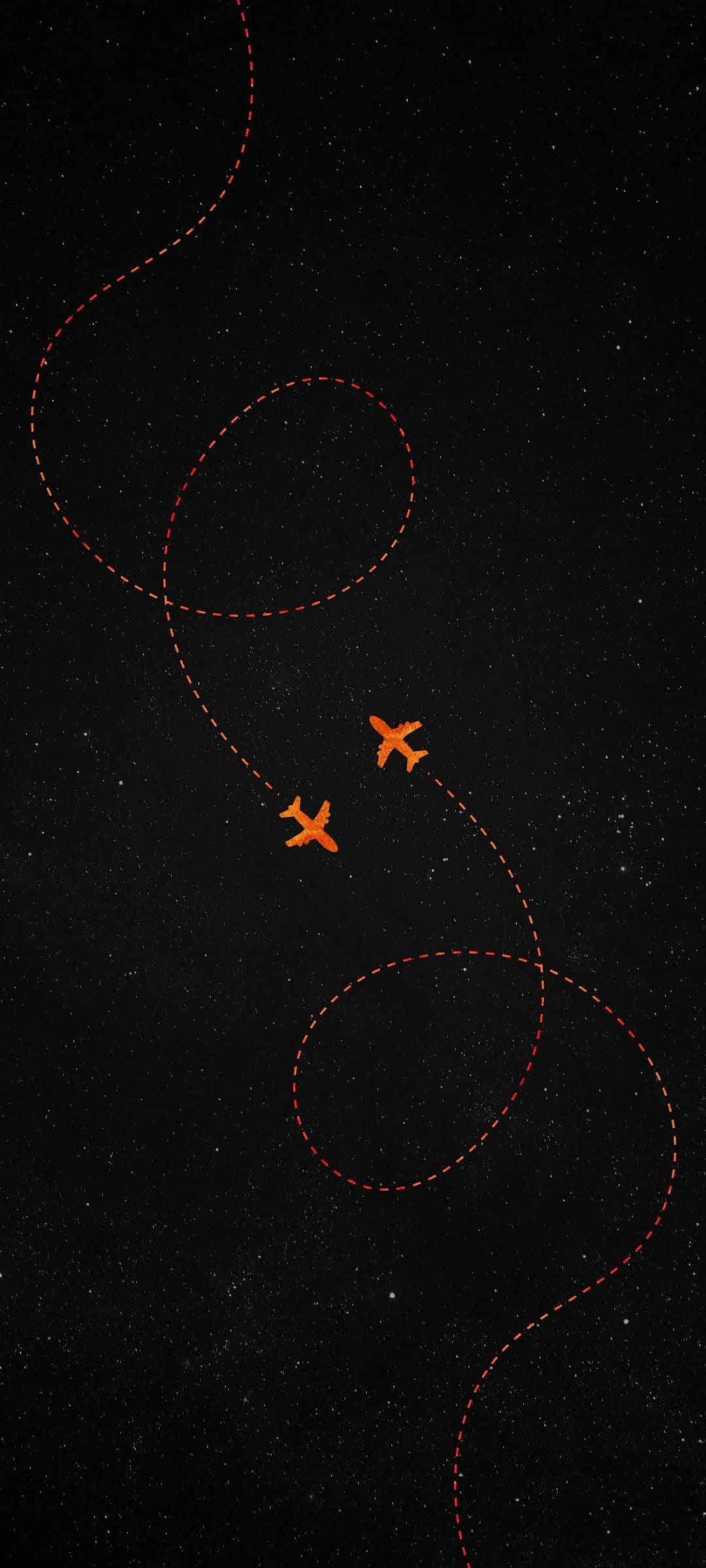 Два оранжевих літака ілюстрація Android Plane Background Шпалери