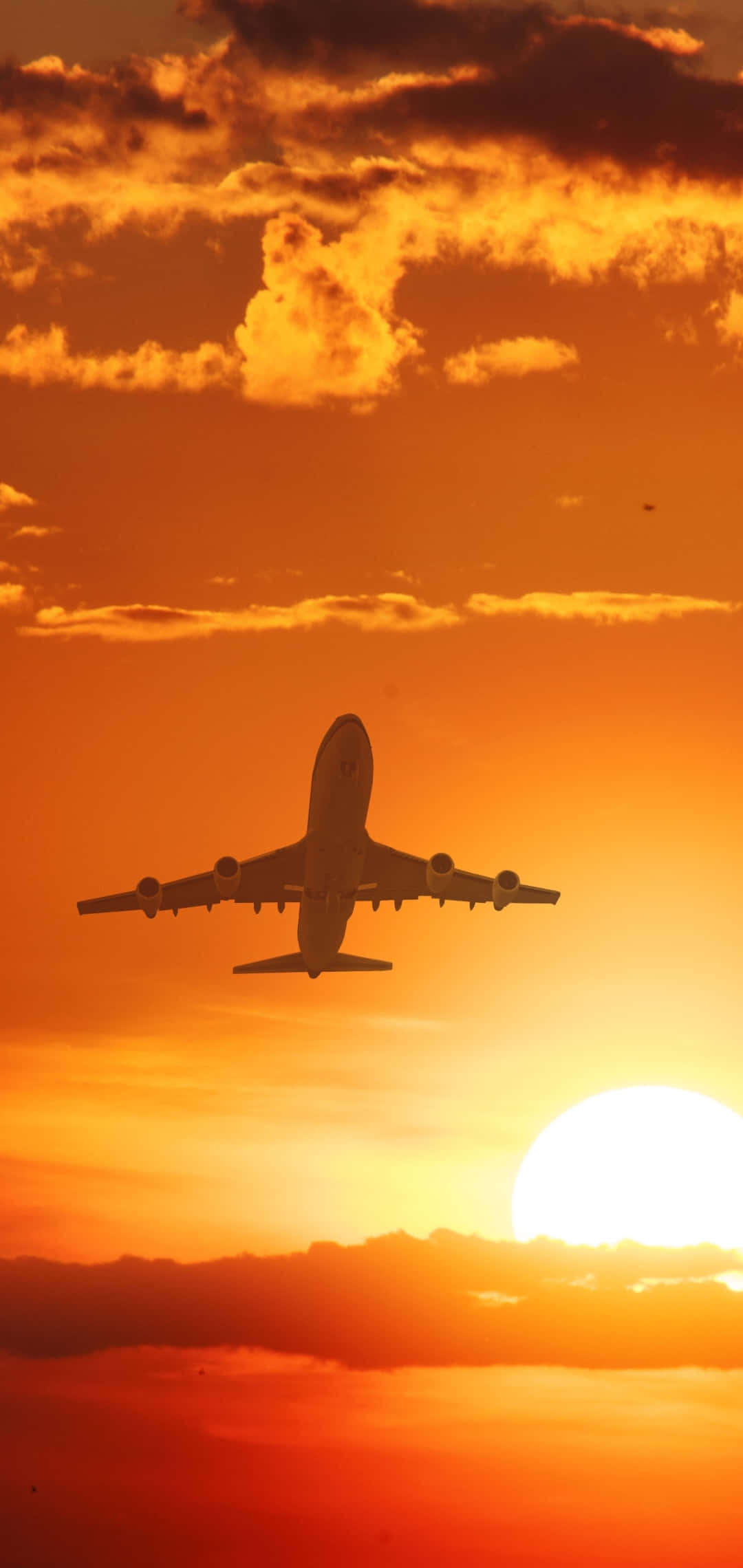 Літак летит вверх, фон Android Plane Шпалери