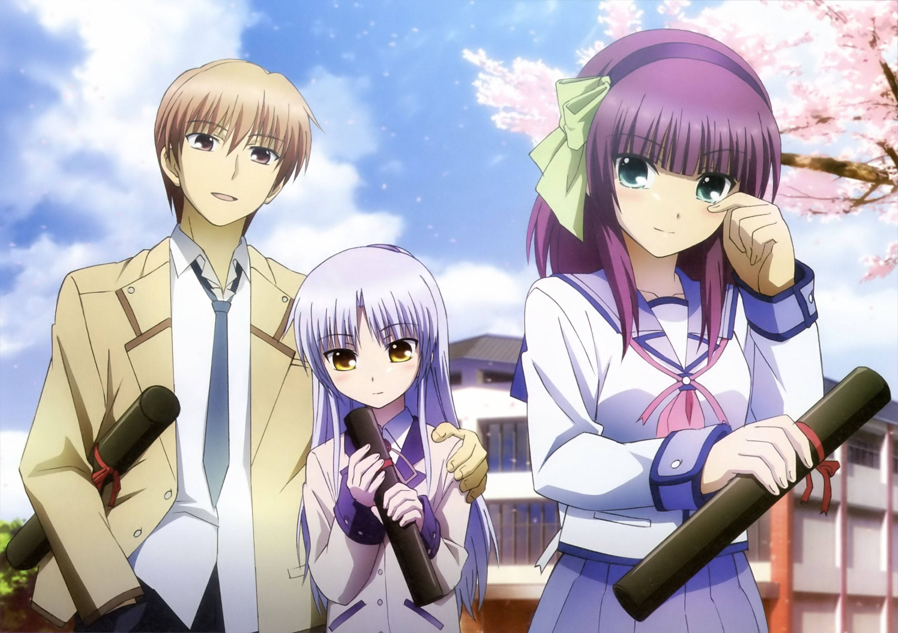 Пара з аніме Angel Beats Шпалери