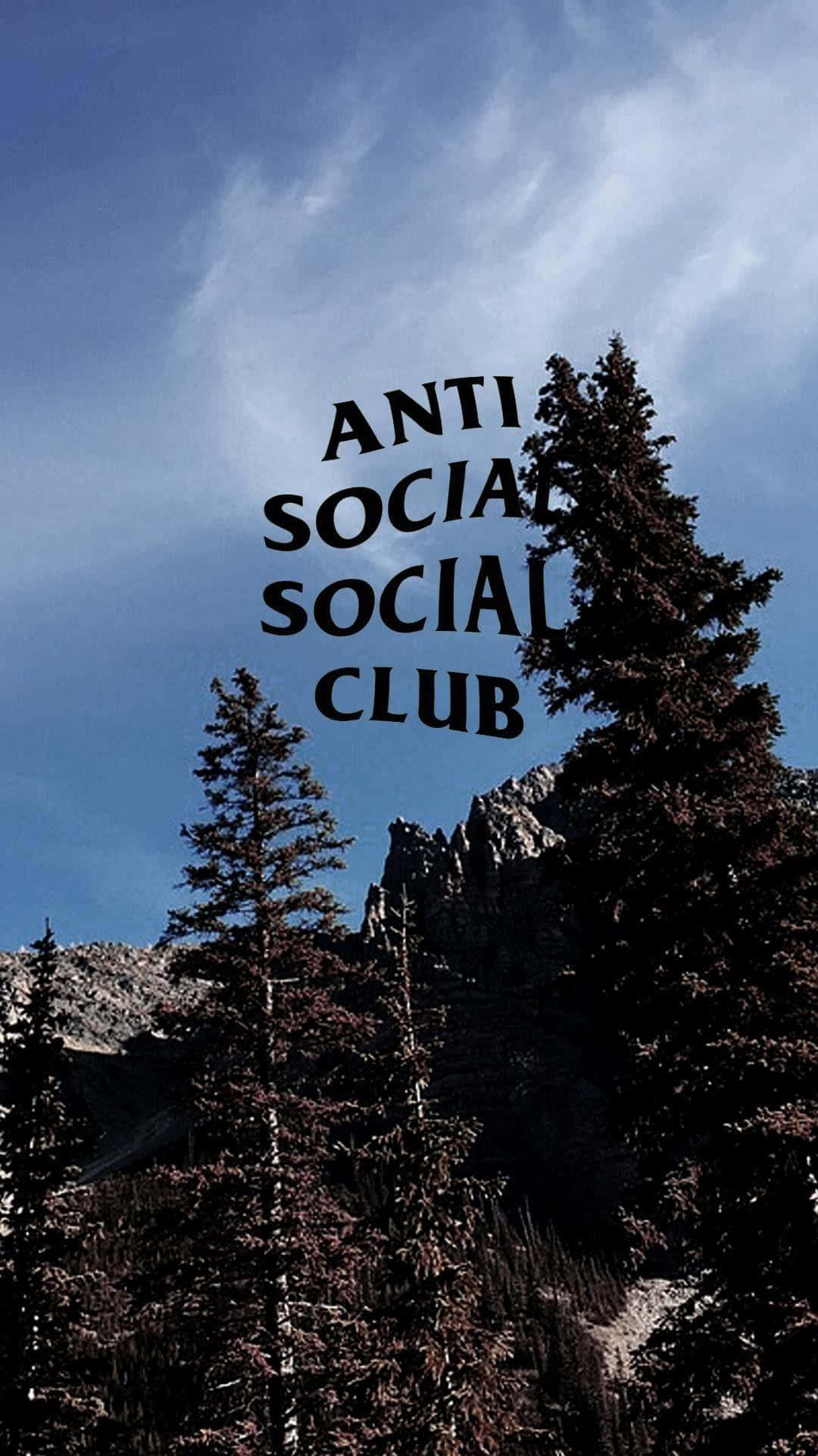 Ліс і логотип Anti Social Club для iPhone Шпалери