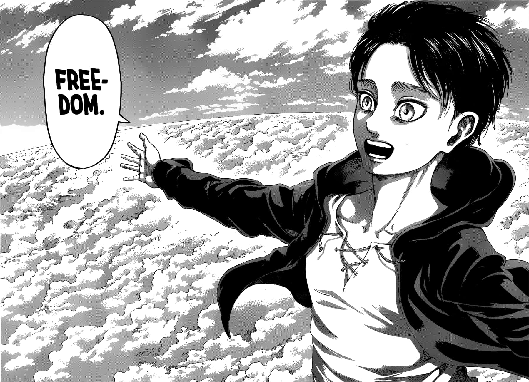 Малюнок Ерена з манґи AoT Шпалери