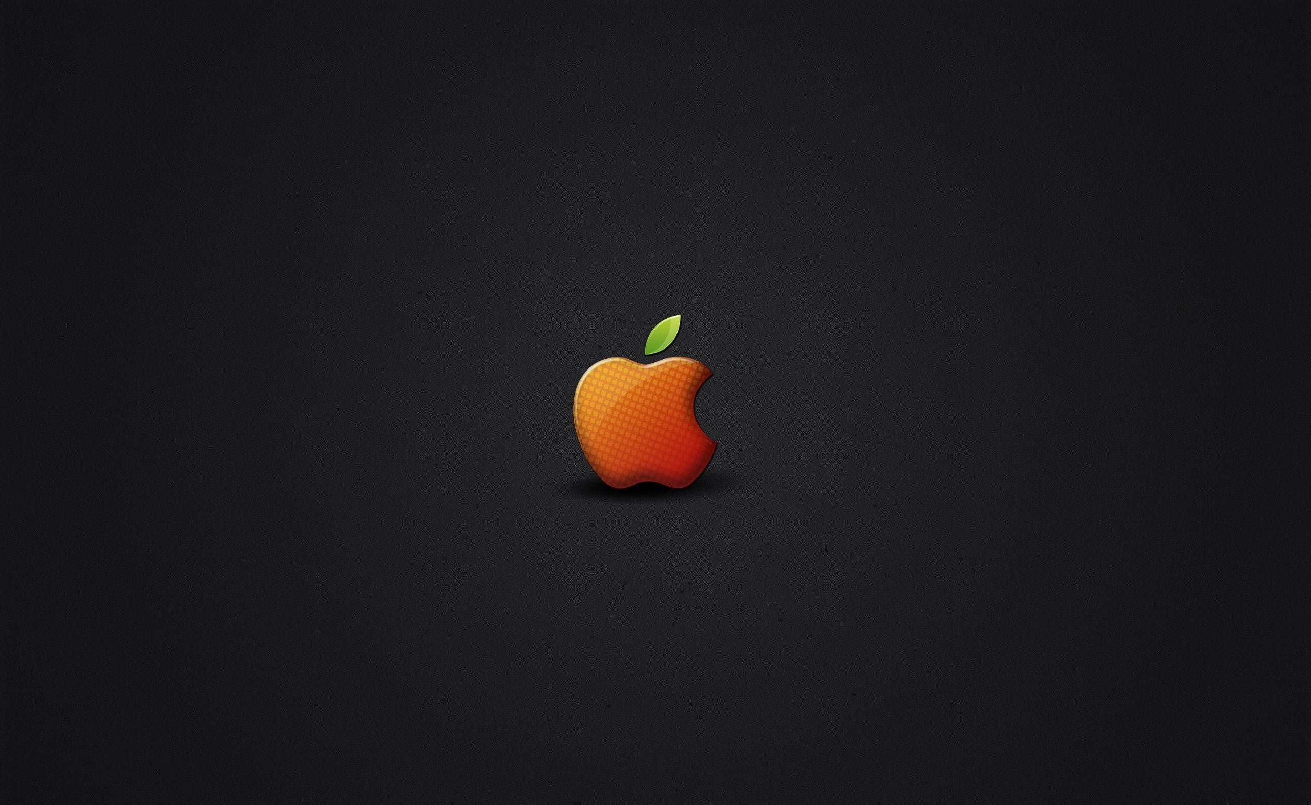 Культовий логотип Apple в ідеальному чорному виконанні — символ витончених технологій Шпалери