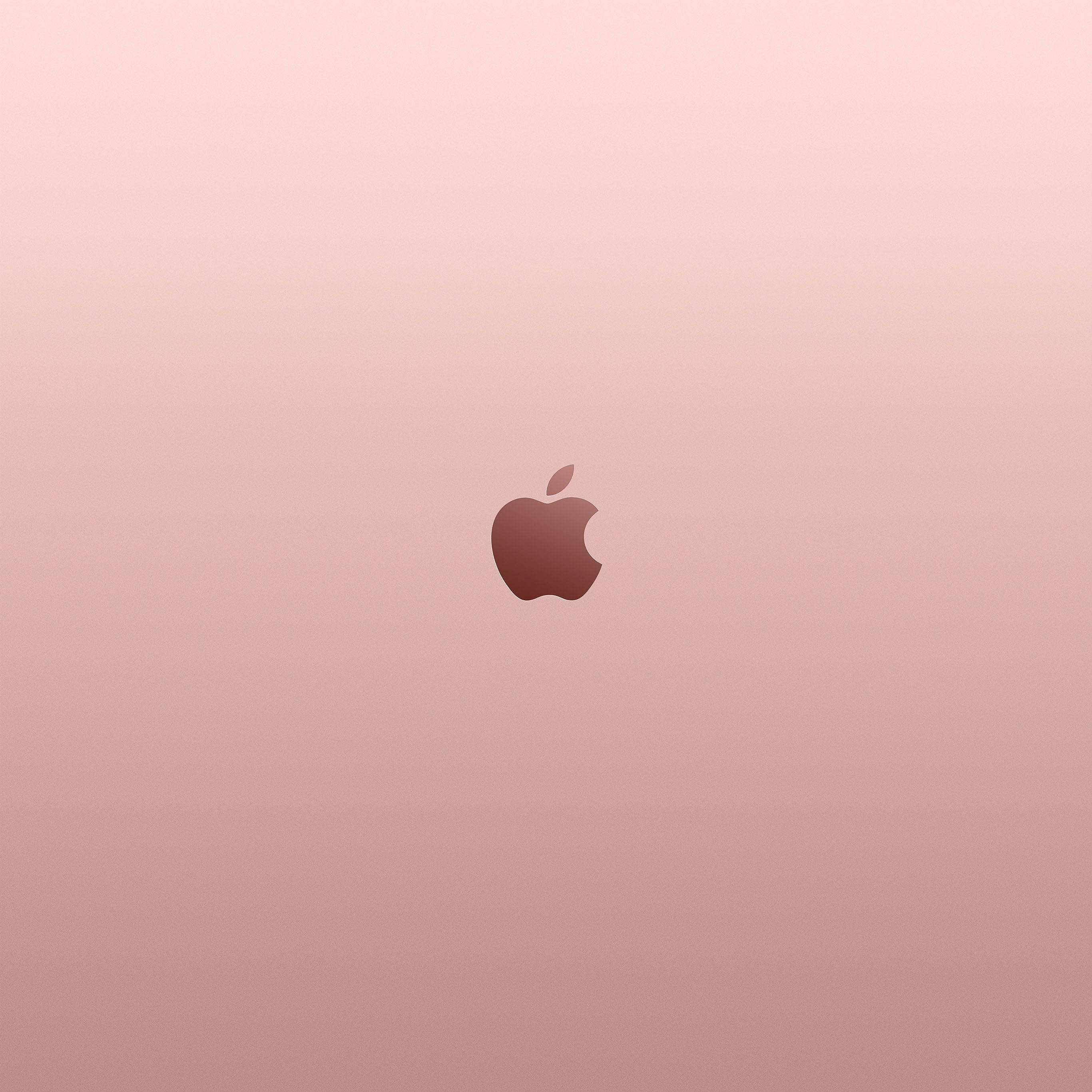 Розово-золотистий естетичний логотип Apple Шпалери