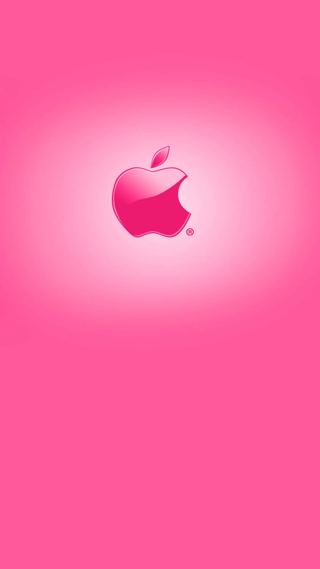 Глянцевый розовый логотип Apple HD iPhone Шпалери