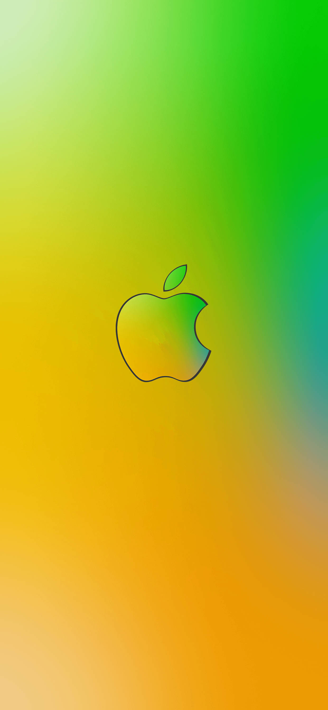 Зеленовато-желтый логотип Apple iPhone Шпалери