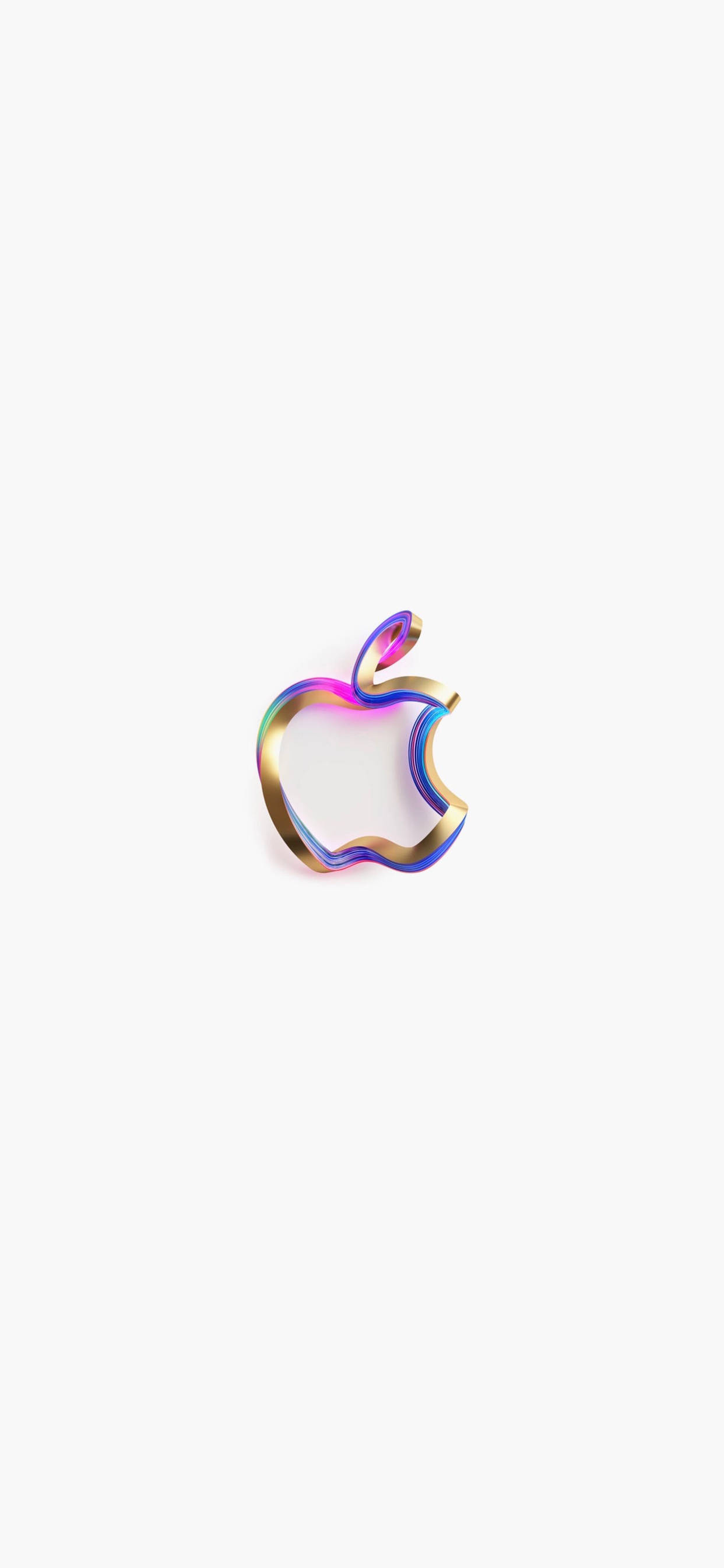 Золотой логотип Apple iPhone Шпалери