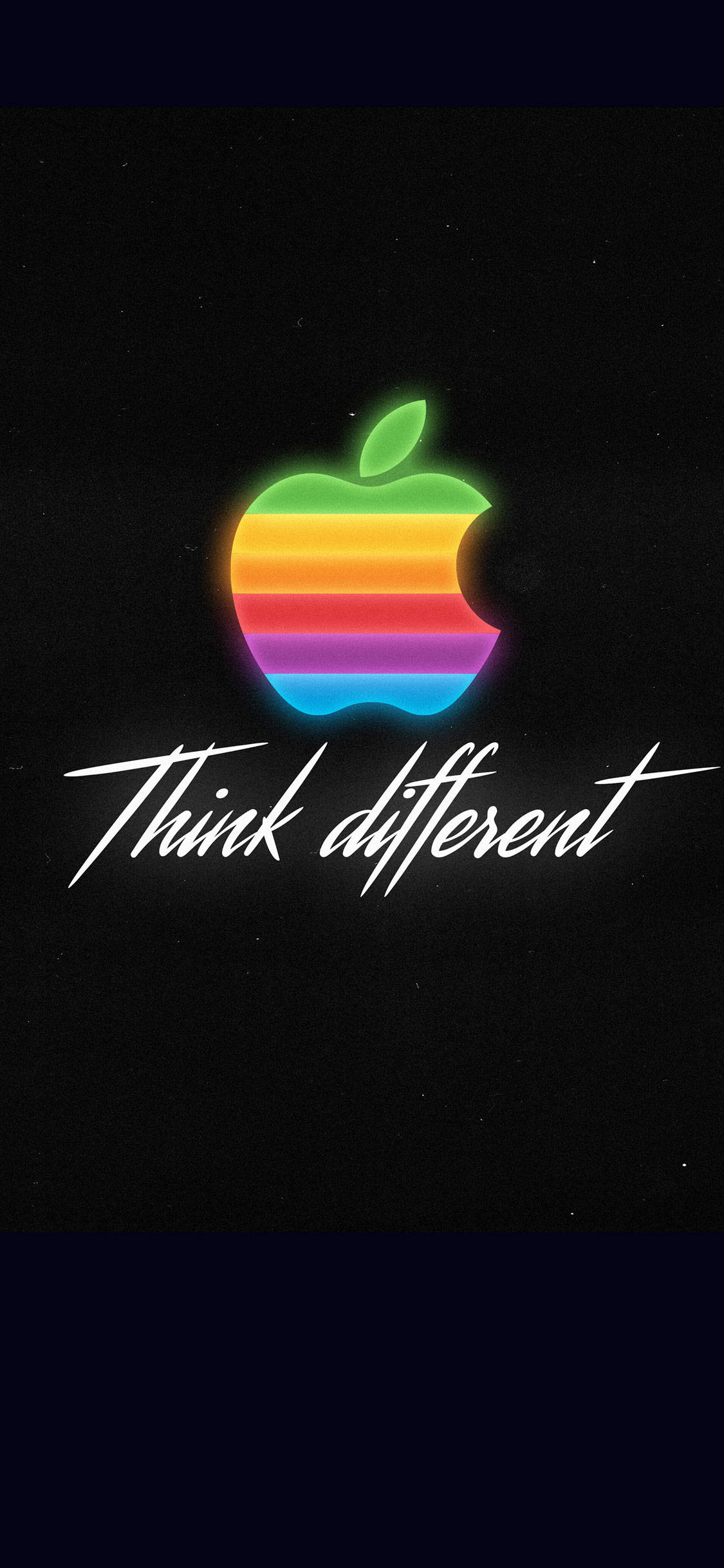 Радужный логотип Apple iPhone Xs Шпалери