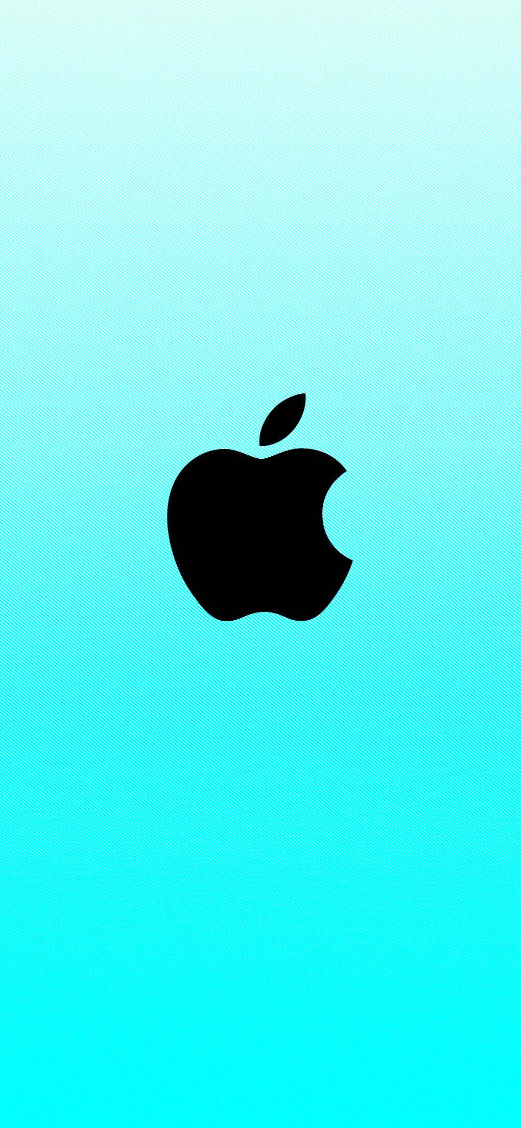 Цианово-синий логотип Apple Шпалери